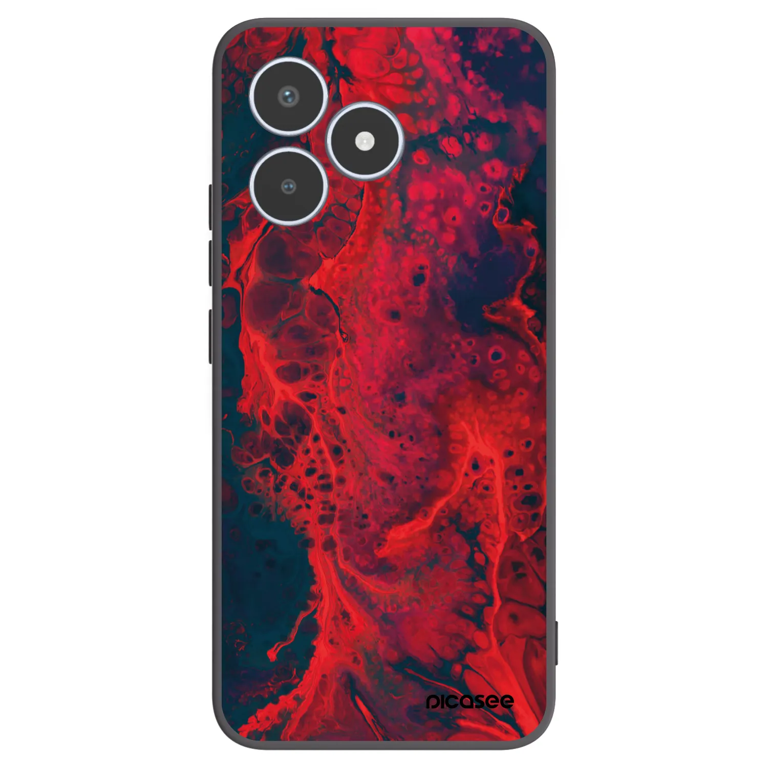 Picasee husă neagră din silicon pentru Realme C53 - Organic red