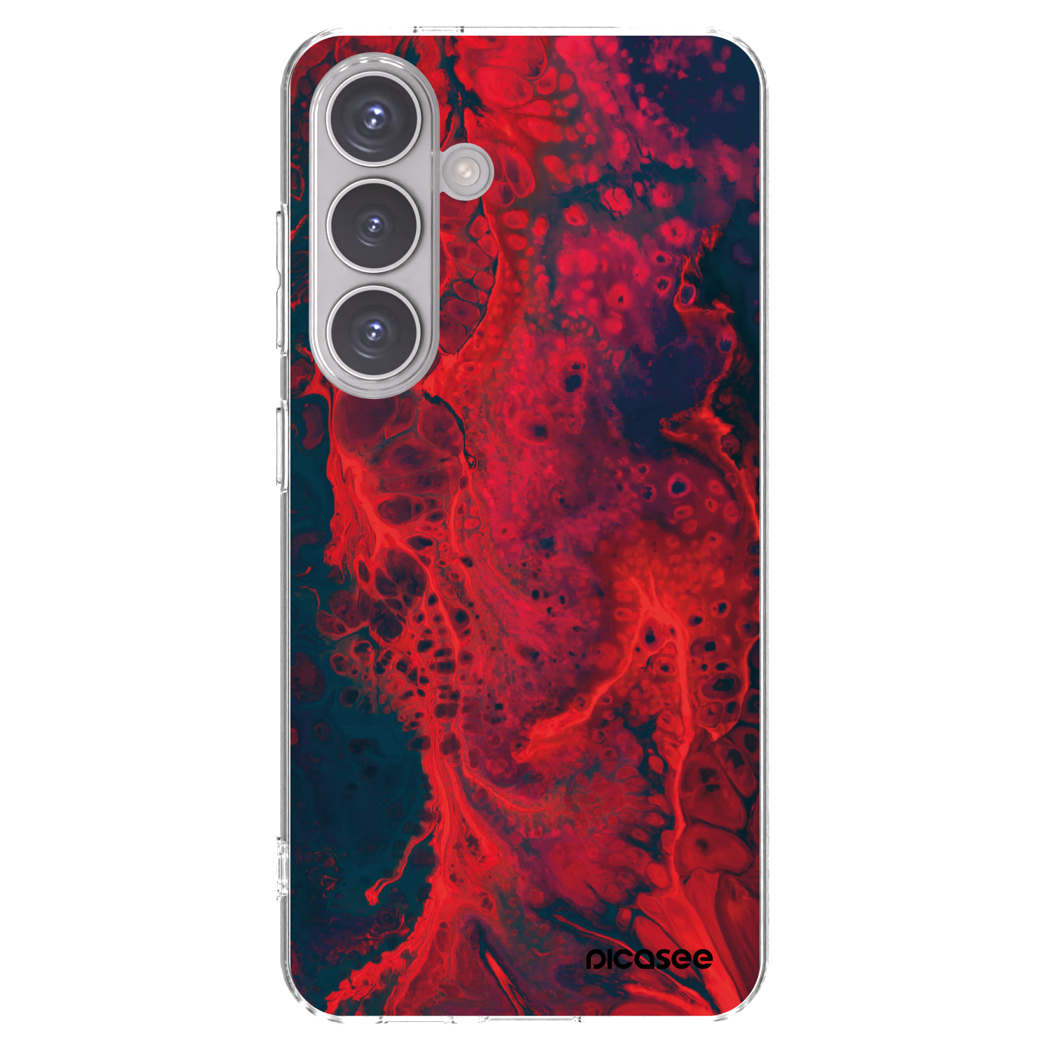 Picasee husă transparentă din silicon pentru Samsung Galaxy S24 S921B 5G - Organic red