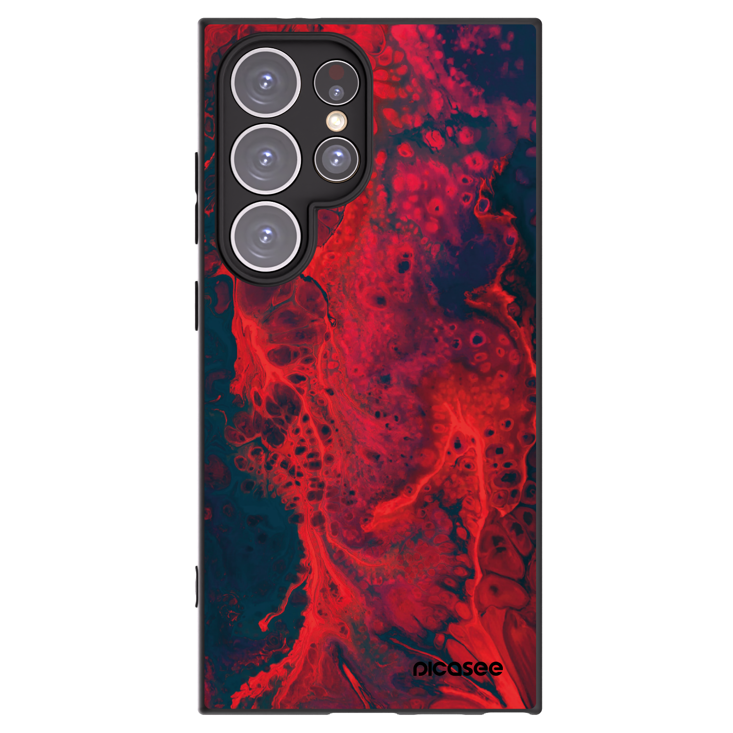 Picasee husă neagră din silicon pentru Samsung Galaxy S24 Ultra S928B 5G - Organic red