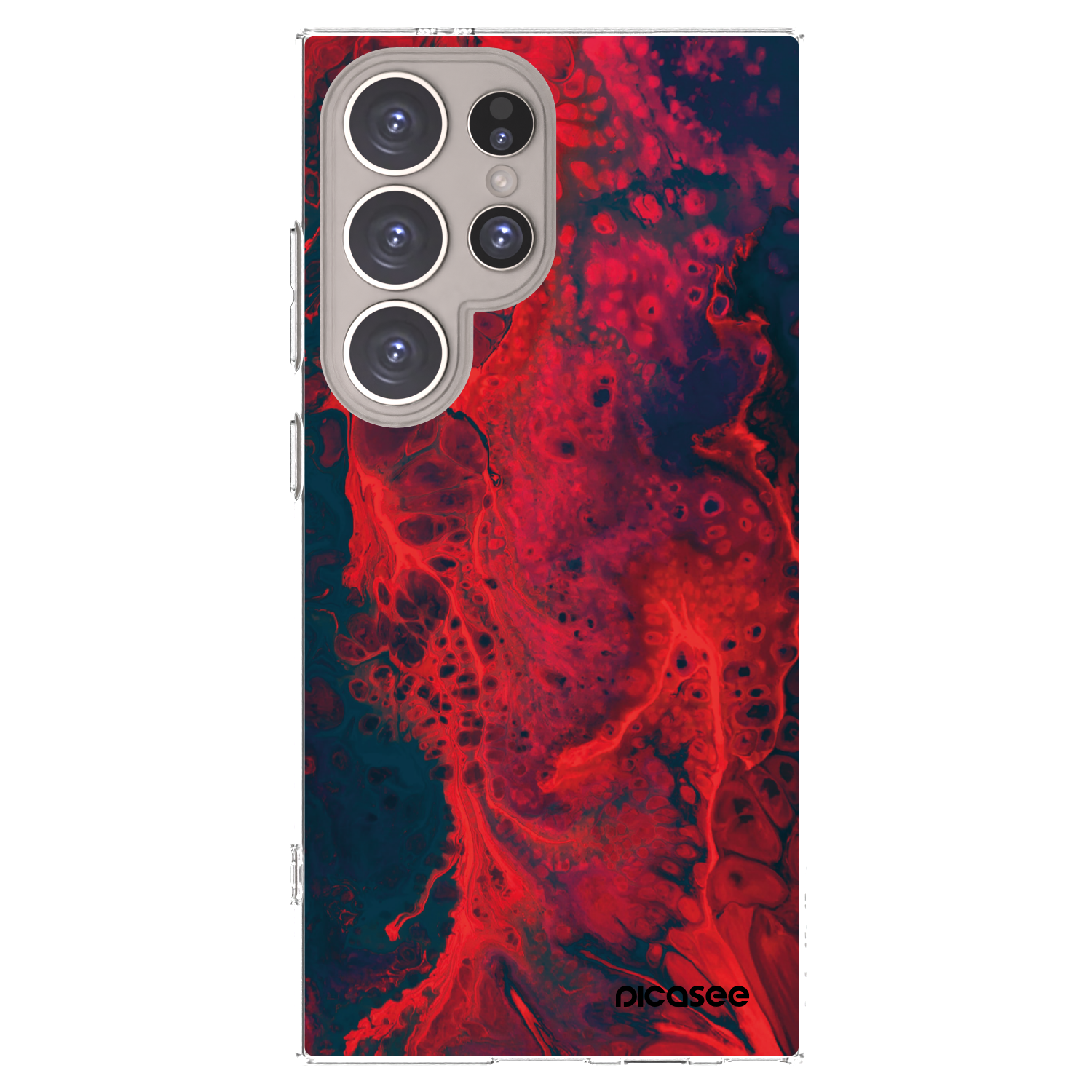 Picasee husă transparentă din silicon pentru Samsung Galaxy S24 Ultra S928B 5G - Organic red