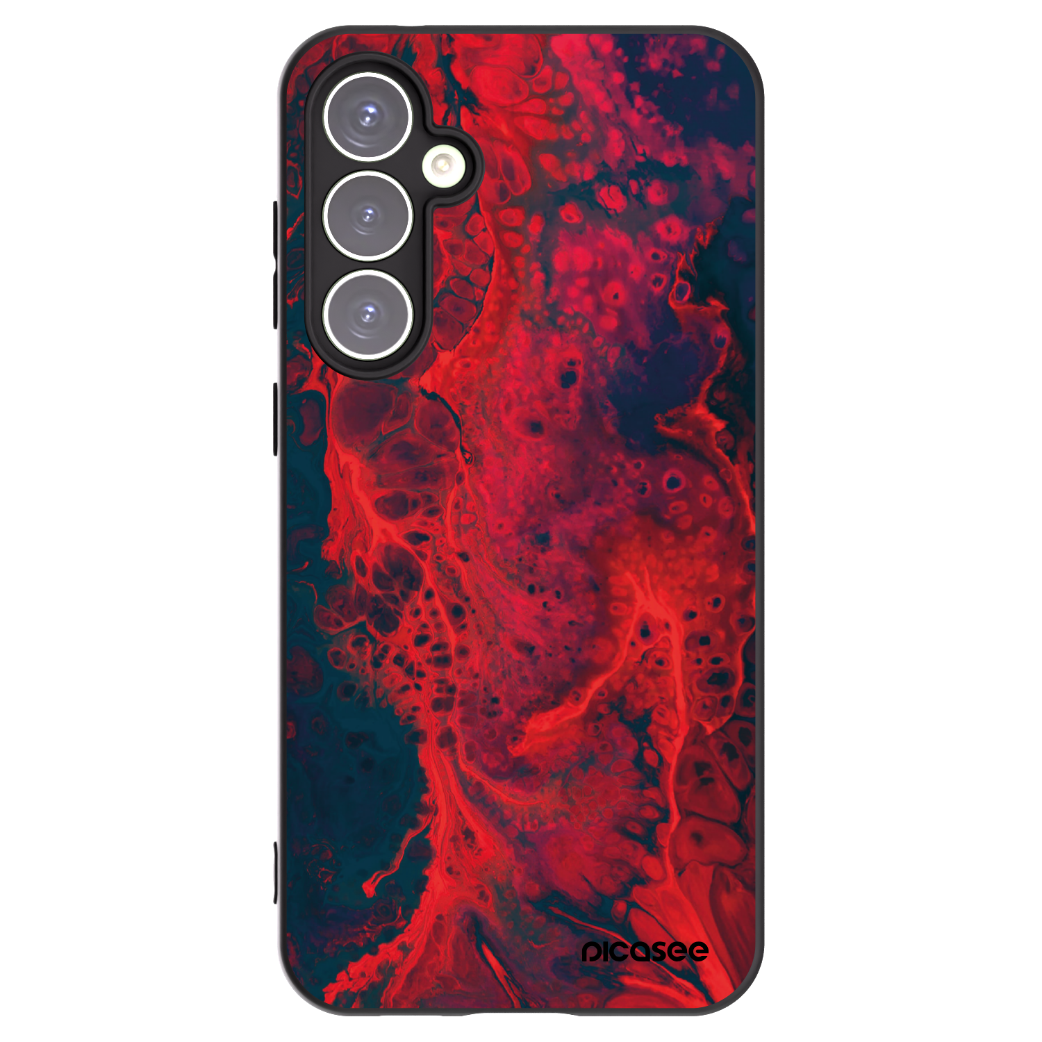 Picasee husă neagră din silicon pentru Samsung Galaxy S23 FE S711B - Organic red