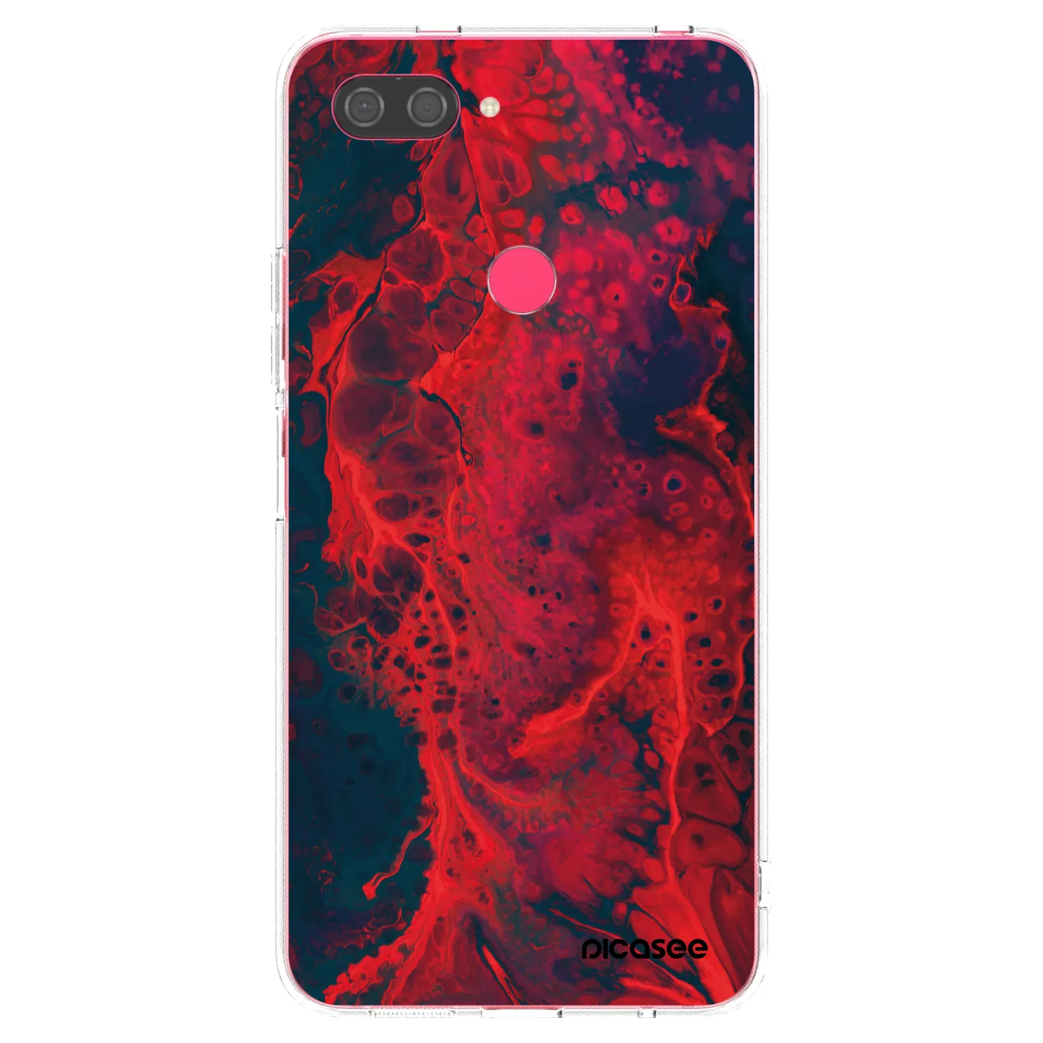 Picasee husă transparentă din silicon pentru Xiaomi Mi 8 Lite - Organic red