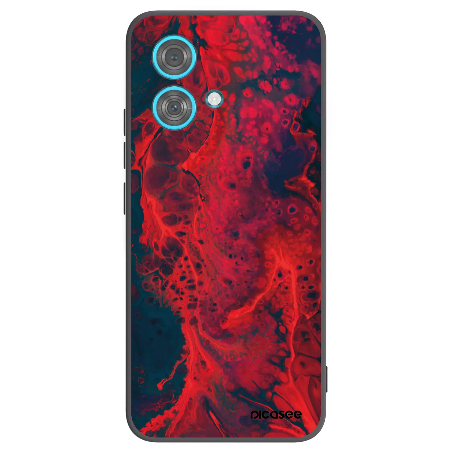 Picasee husă neagră din silicon pentru Motorola Edge 40 Neo - Organic red