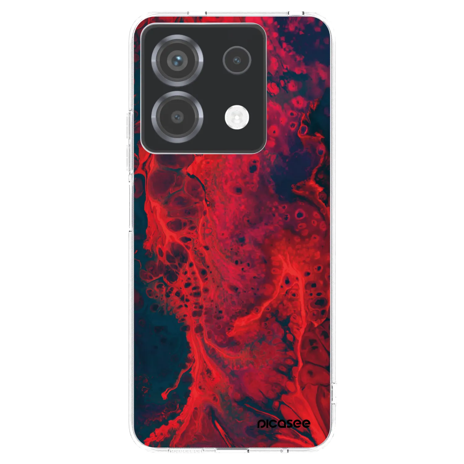 Picasee husă transparentă din silicon pentru Xiaomi Poco X6 - Organic red