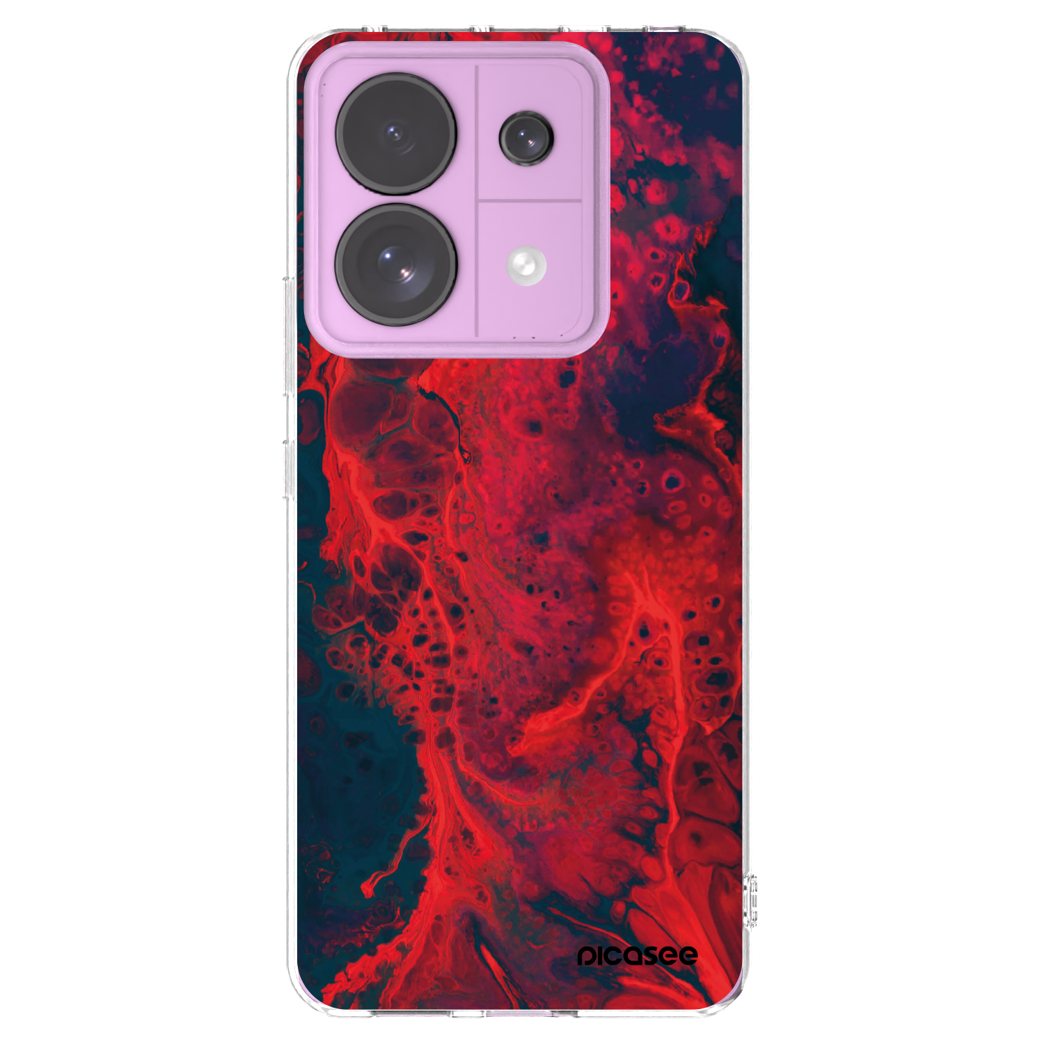 Picasee husă transparentă din silicon pentru Xiaomi Redmi Note 13 Pro 5G - Organic red
