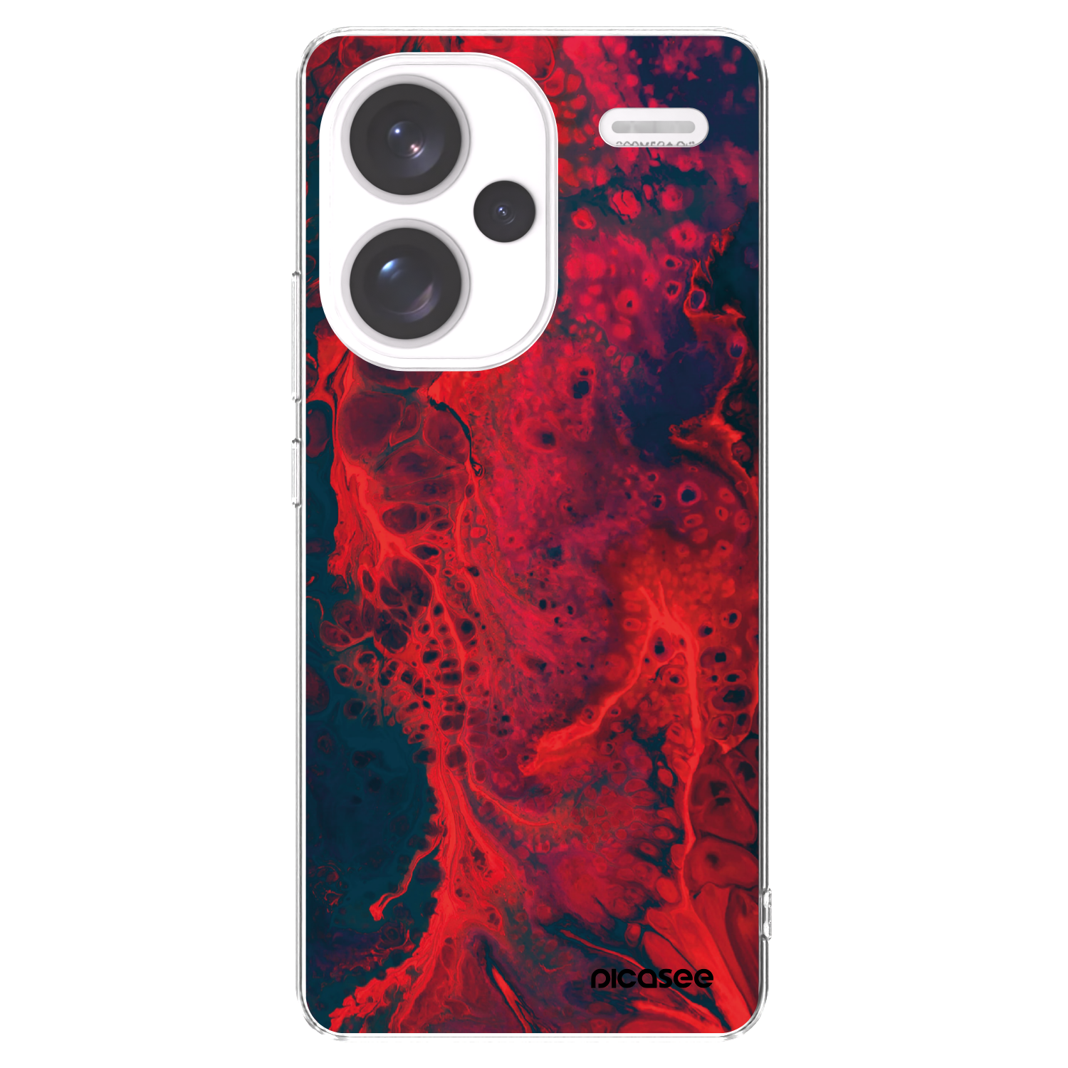 Picasee husă transparentă din silicon pentru Xiaomi Redmi Note 13 Pro+ 5G - Organic red