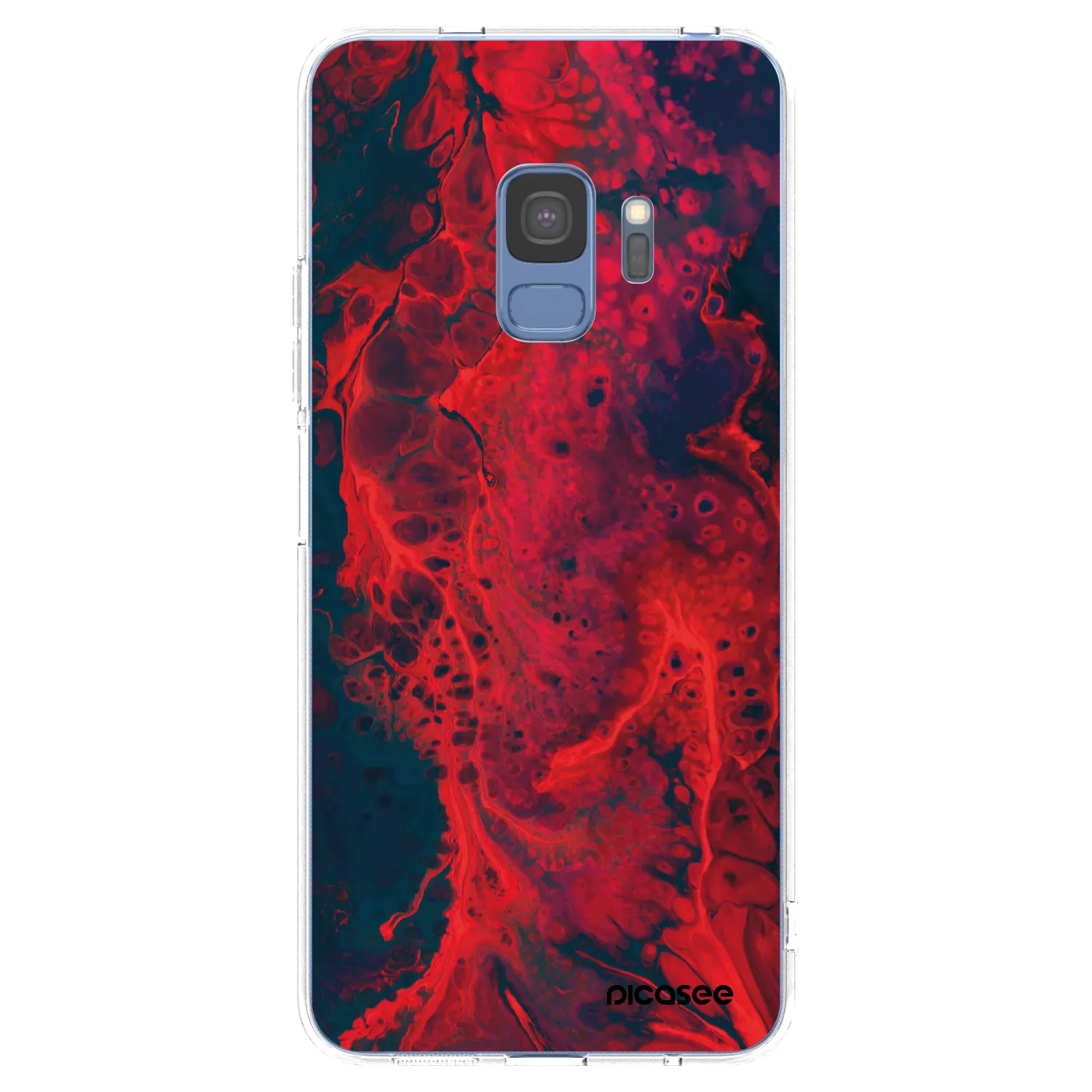 Picasee husă transparentă din silicon pentru Samsung Galaxy S9 G960F - Organic red