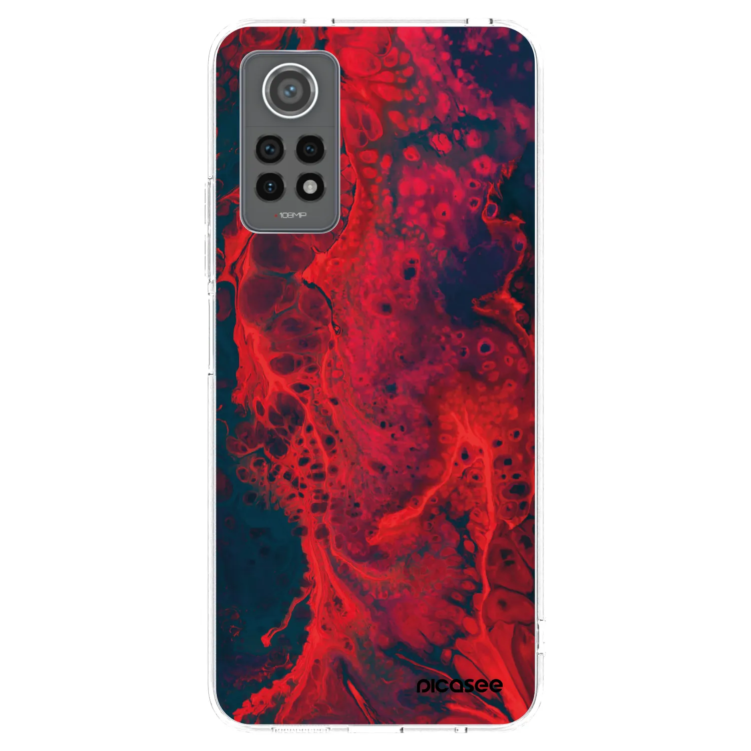 Picasee husă transparentă din silicon pentru Xiaomi Redmi Note 12 Pro 4G - Organic red