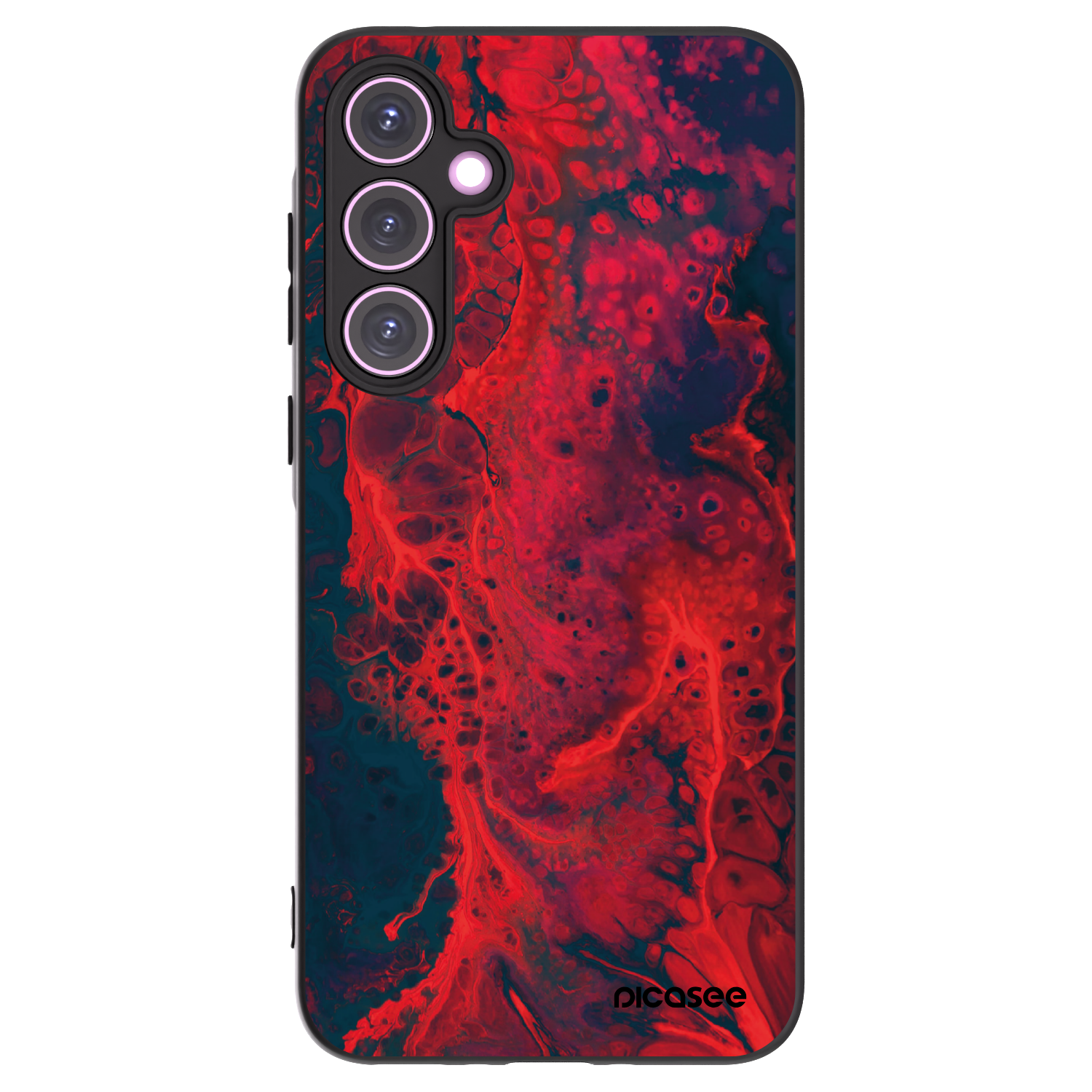 Picasee husă neagră din silicon pentru Samsung Galaxy A35 5G A356B - Organic red