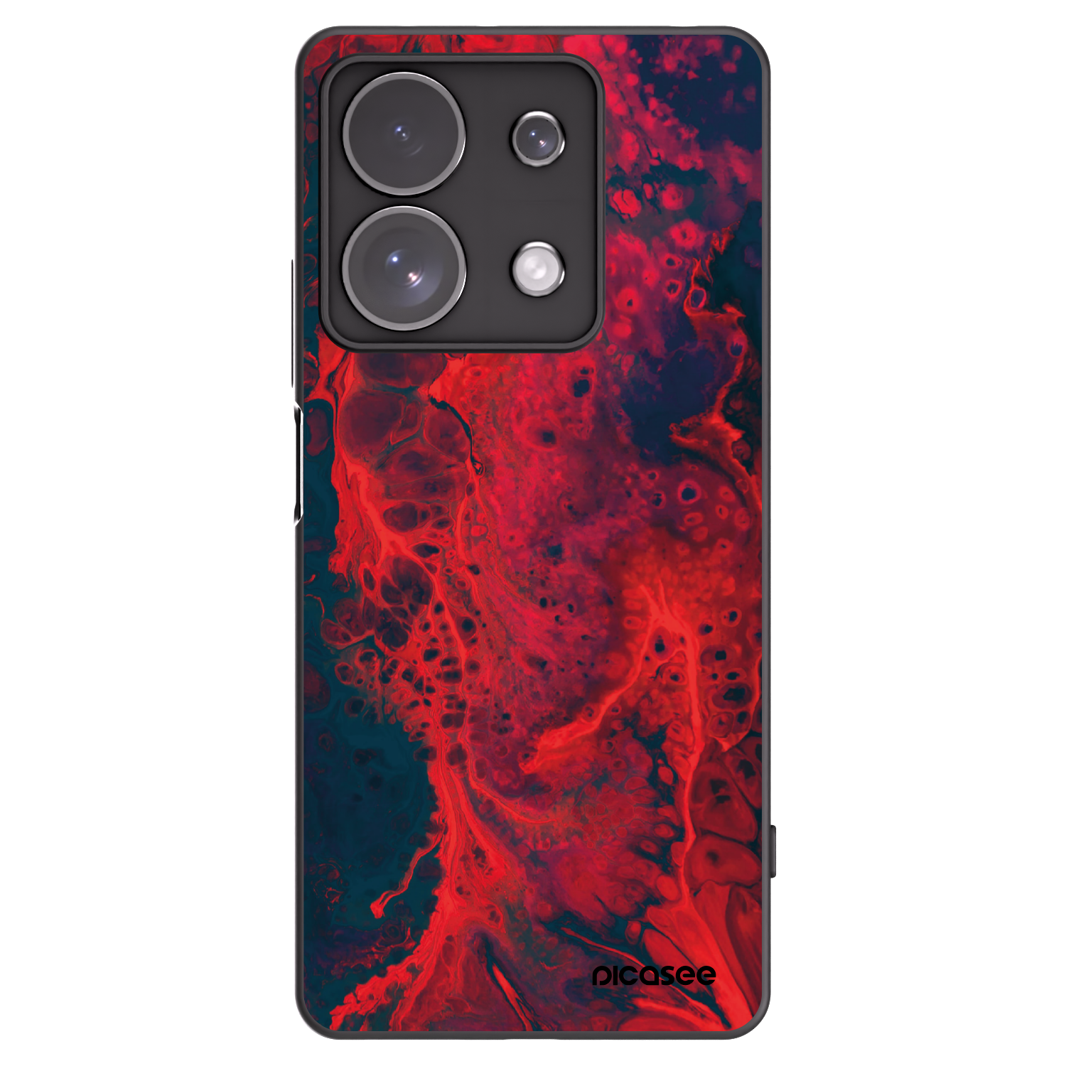 Picasee husă neagră din silicon pentru Xiaomi Redmi Note 13 Pro 4G - Organic red