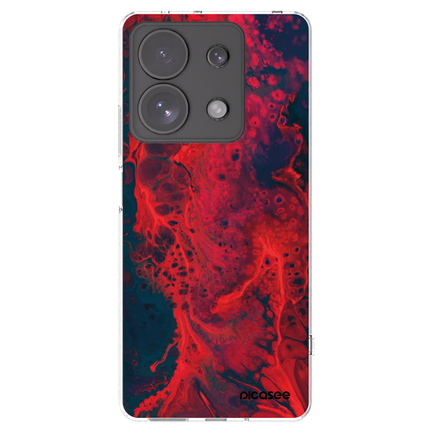 Picasee husă transparentă din silicon pentru Xiaomi Redmi Note 13 Pro 4G - Organic red