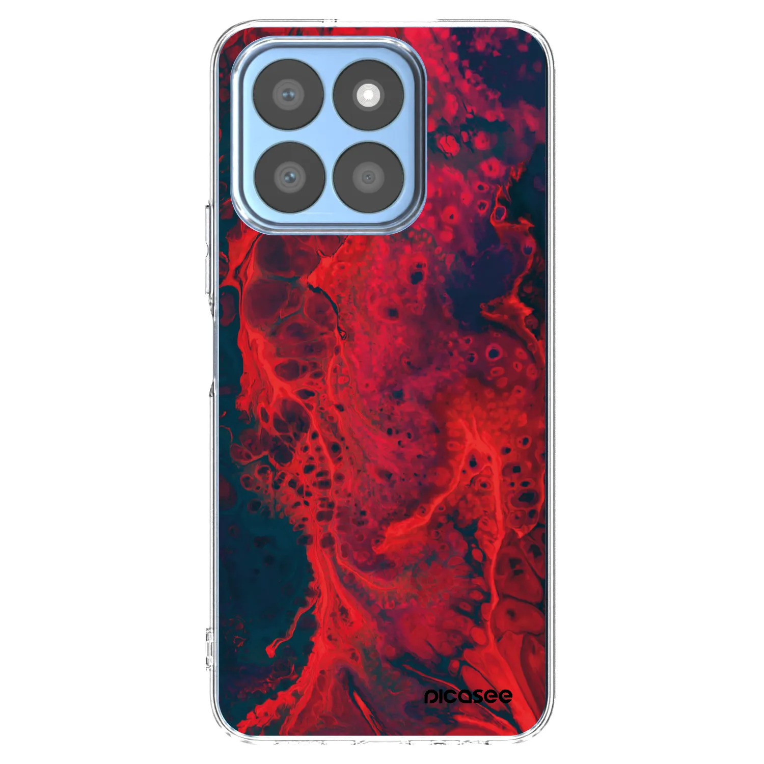 Picasee husă transparentă din silicon pentru Honor X8b - Organic red