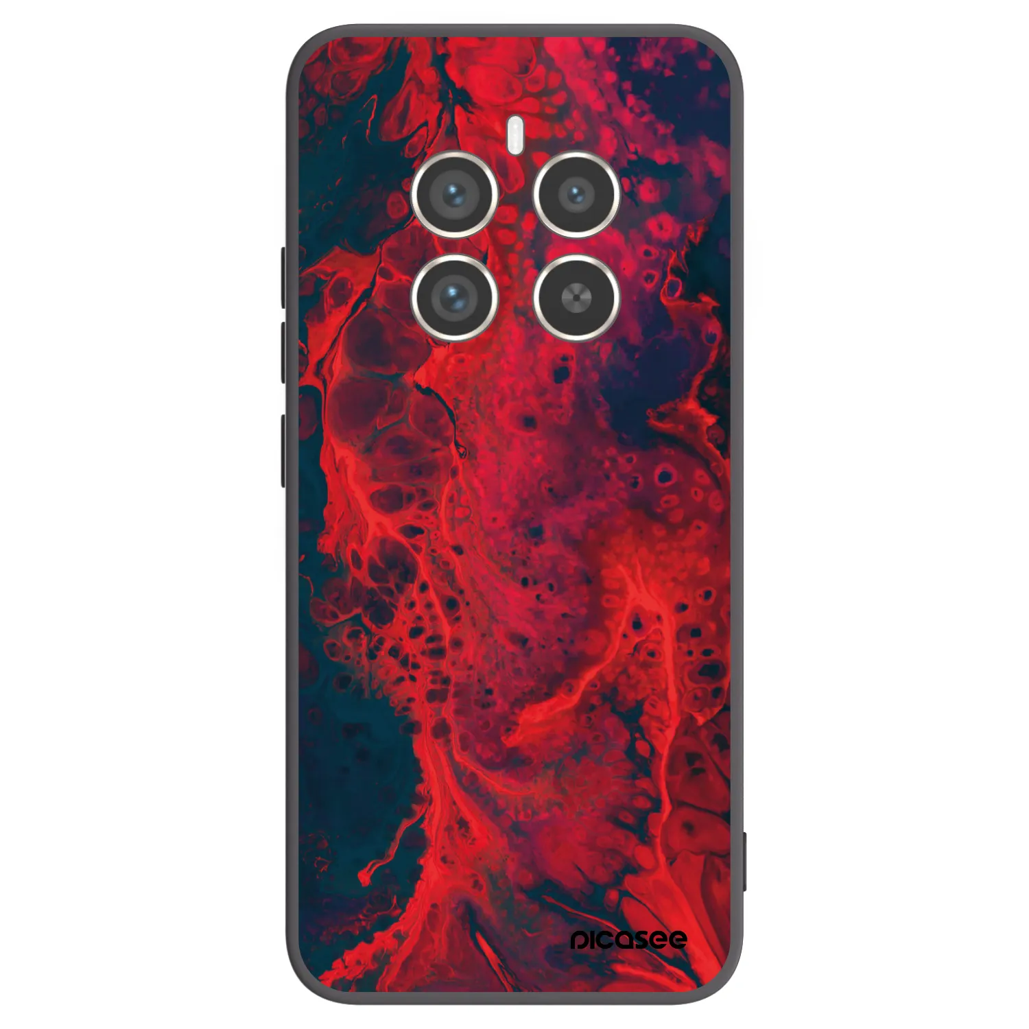 Picasee husă neagră din silicon pentru Realme 12 Pro 5G - Organic red