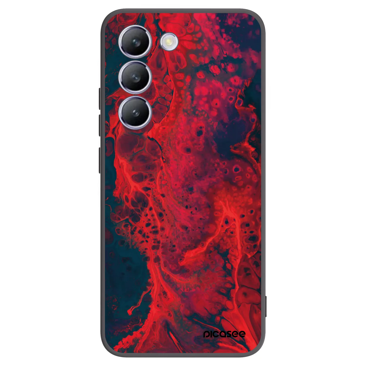 Picasee husă neagră din silicon pentru Vivo V40 SE 5G - Organic red