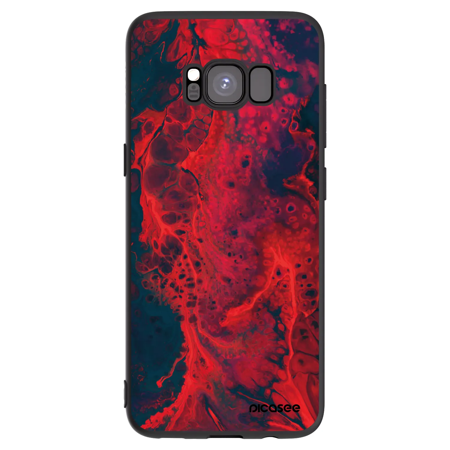 Picasee husă neagră din silicon pentru Samsung Galaxy S8 G950F - Organic red