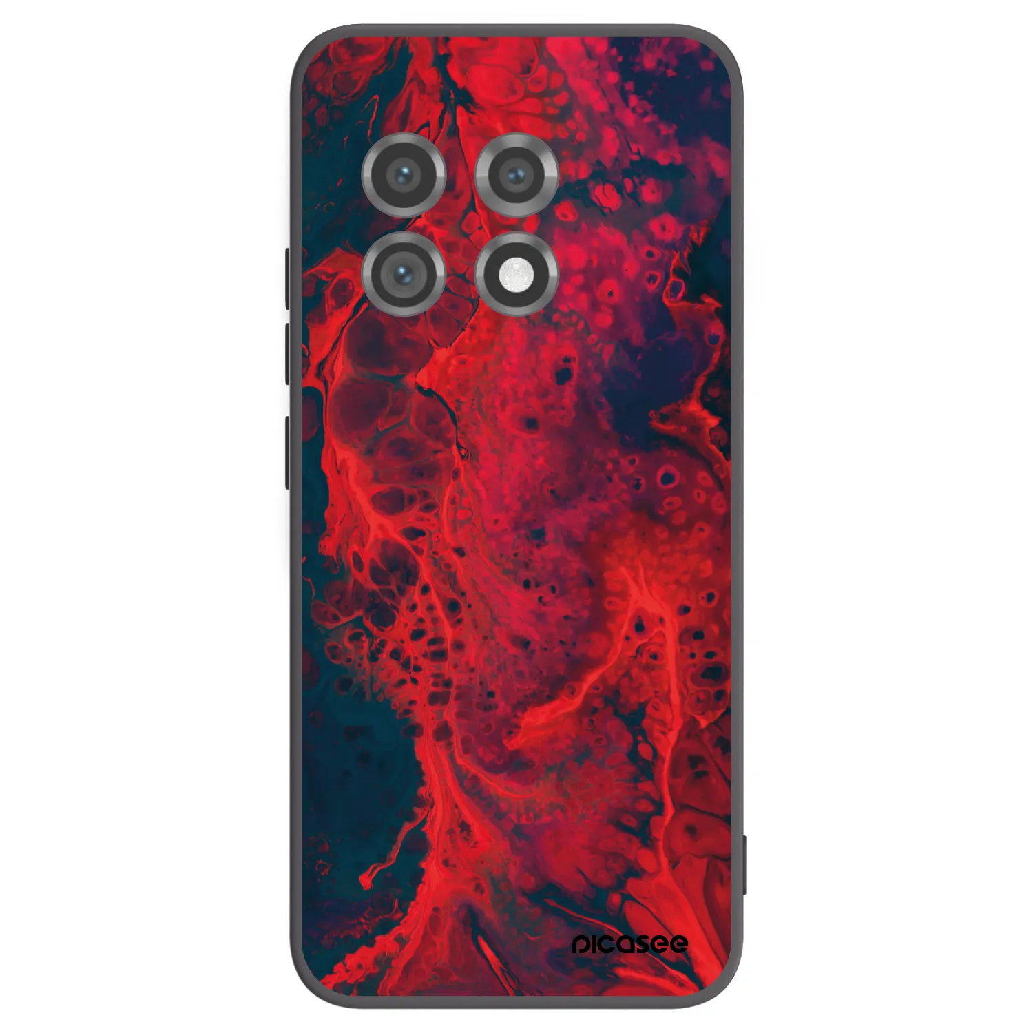 Picasee husă neagră din silicon pentru OnePlus 11 5G - Organic red