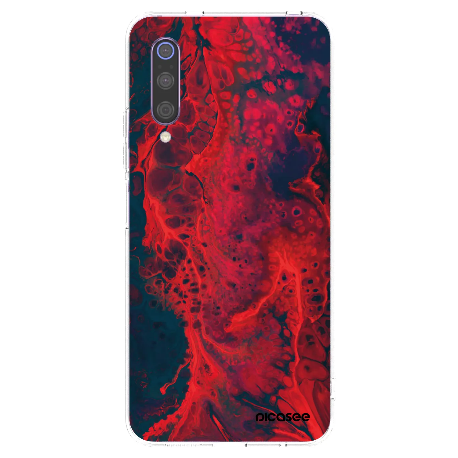 Picasee husă transparentă din silicon pentru Xiaomi Mi 9 - Organic red