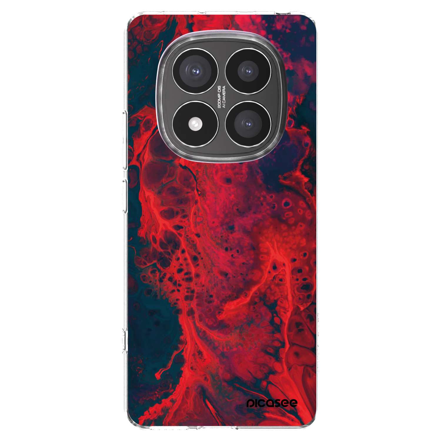 Picasee husă transparentă din silicon pentru Xiaomi Redmi Note 14 Pro+ 5G - Organic red