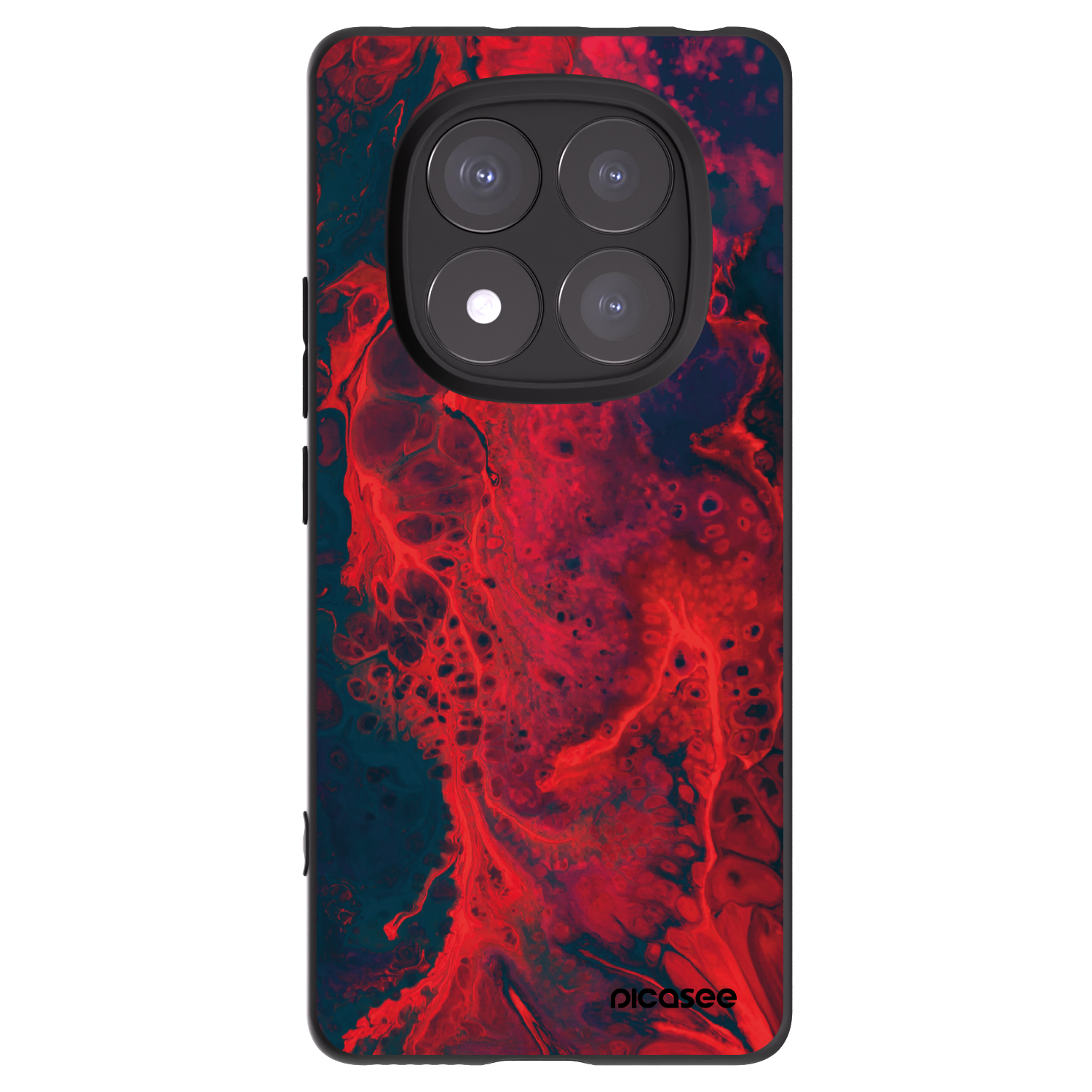 Picasee husă neagră din silicon pentru Xiaomi Redmi Note 14 Pro 5G - Organic red