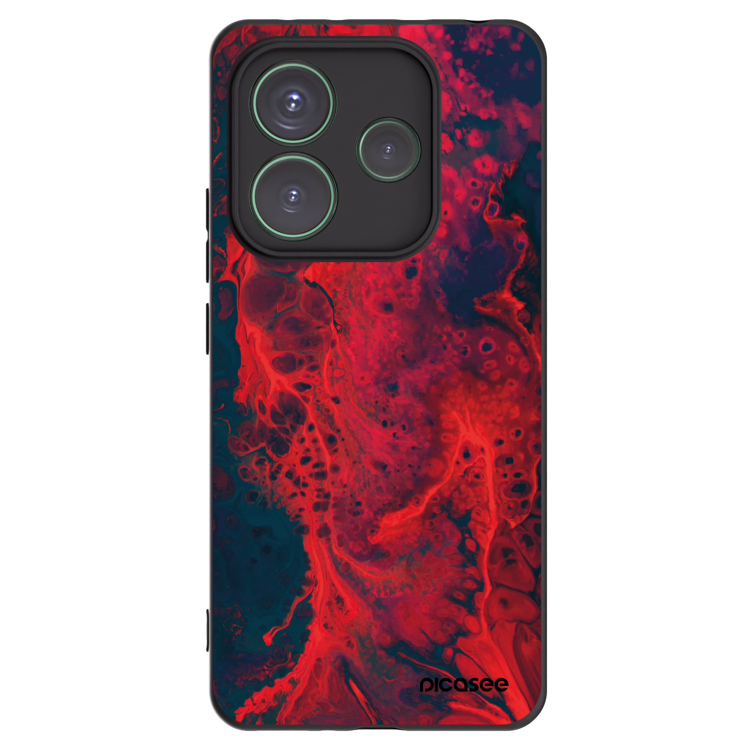 Picasee husă neagră din silicon pentru Xiaomi Redmi Note 14 5G - Organic red
