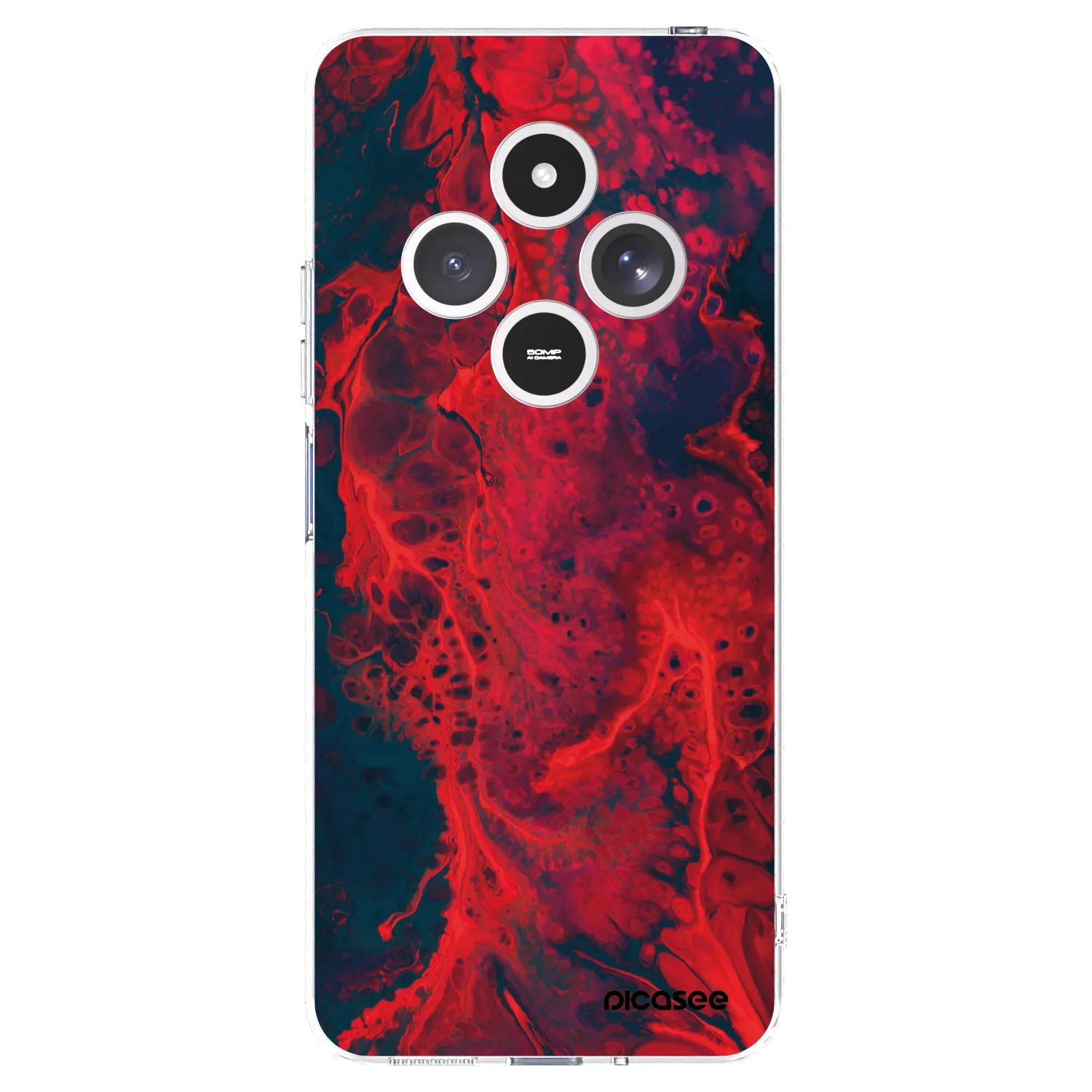 Picasee husă transparentă din silicon pentru Xiaomi Redmi 14C - Organic red