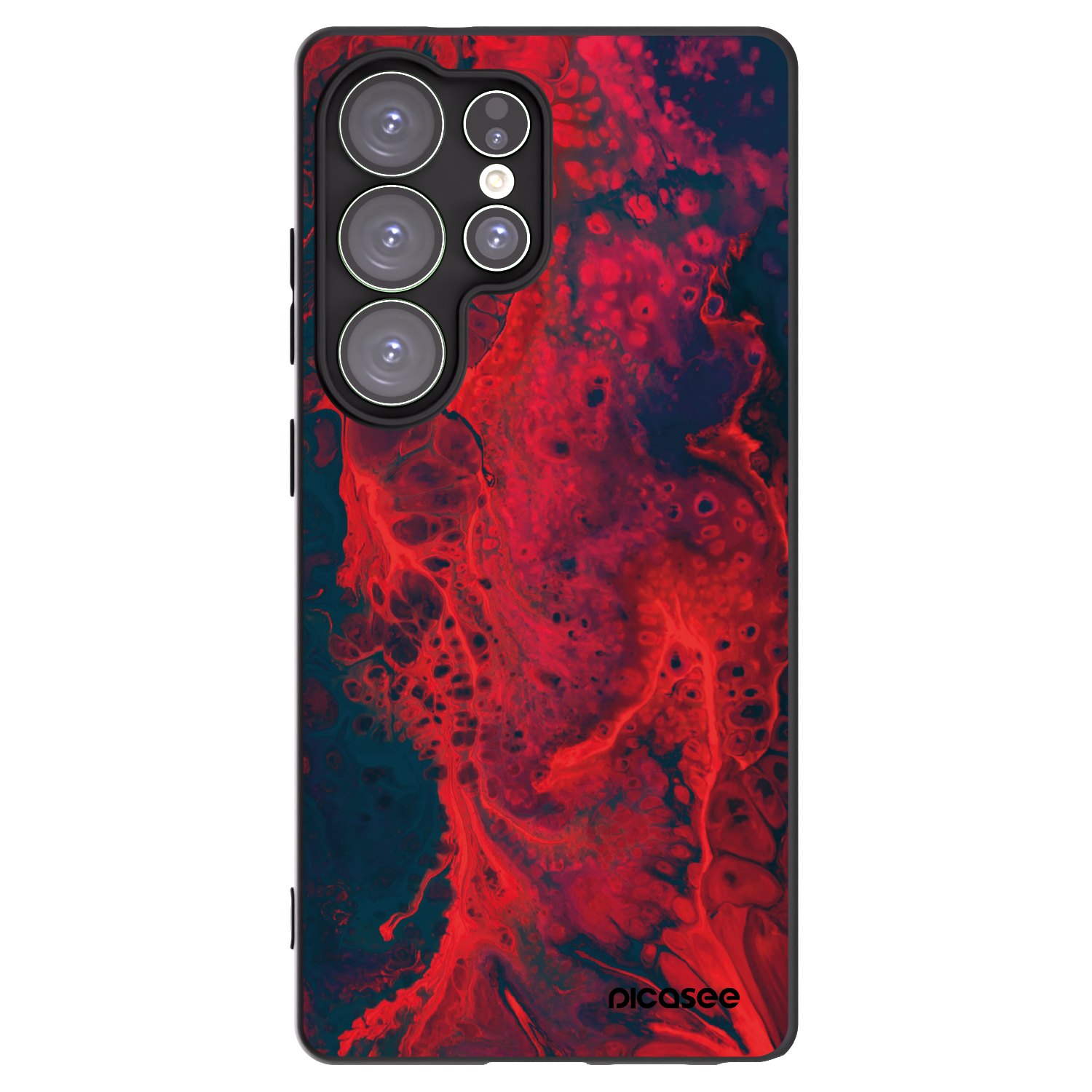 Picasee husă neagră din silicon pentru Samsung Galaxy S25 Ultra 5G - Organic red