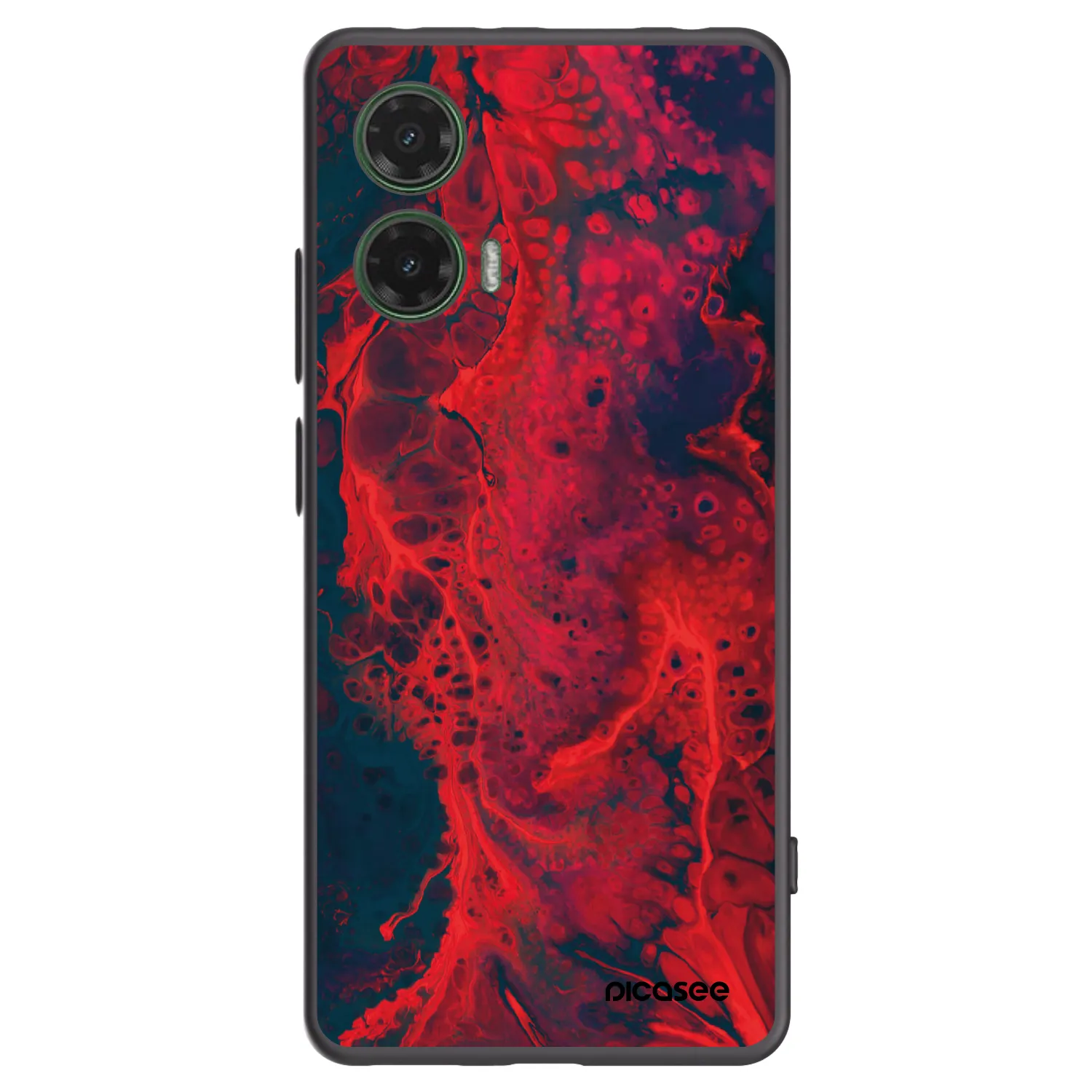 Picasee husă neagră din silicon pentru Motorola Moto G35 5G - Organic red