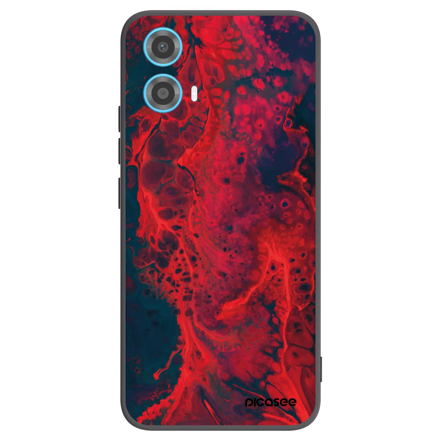 Picasee husă neagră din silicon pentru Motorola Moto G34 5G - Organic red