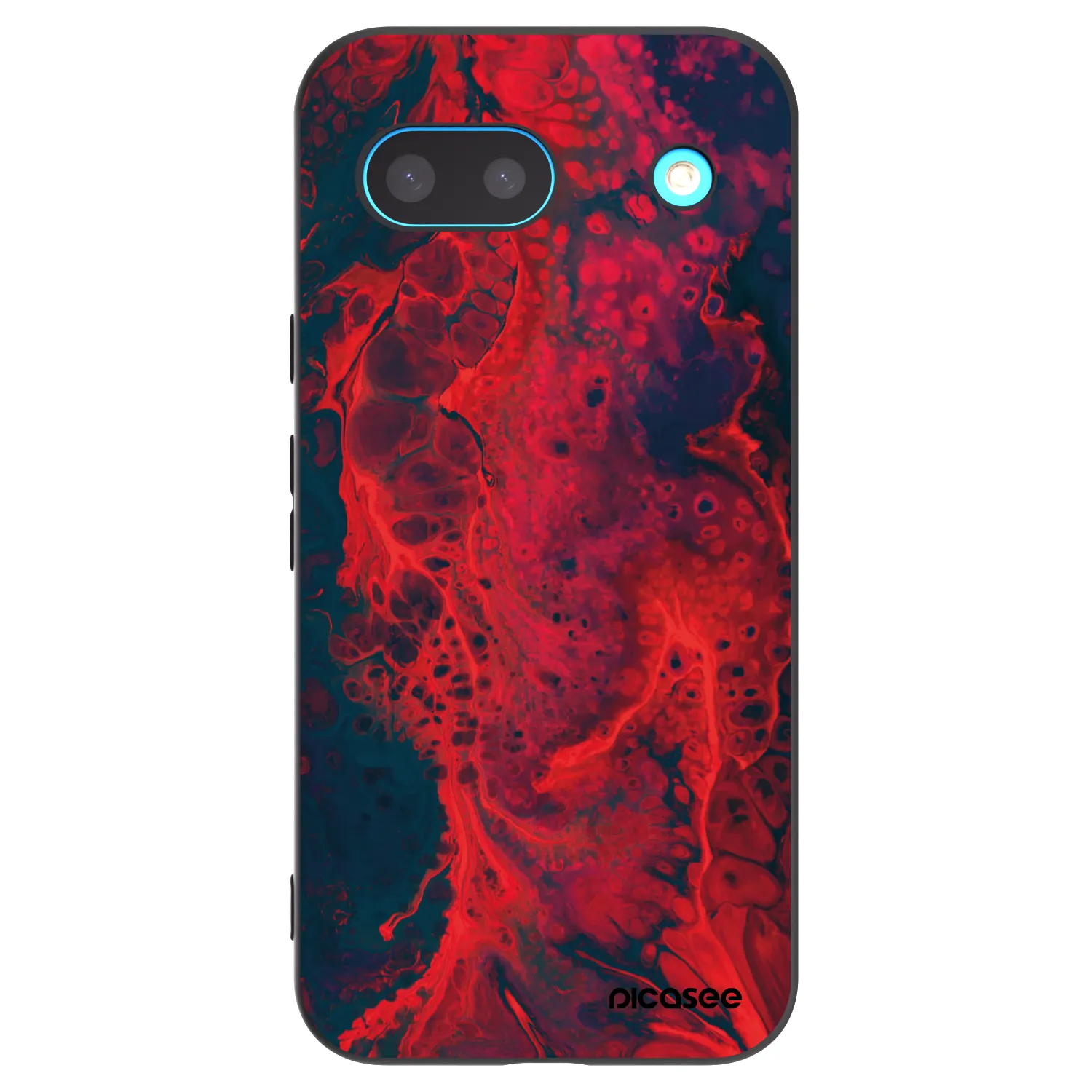 Picasee husă neagră din silicon pentru Google Pixel 8a - Organic red