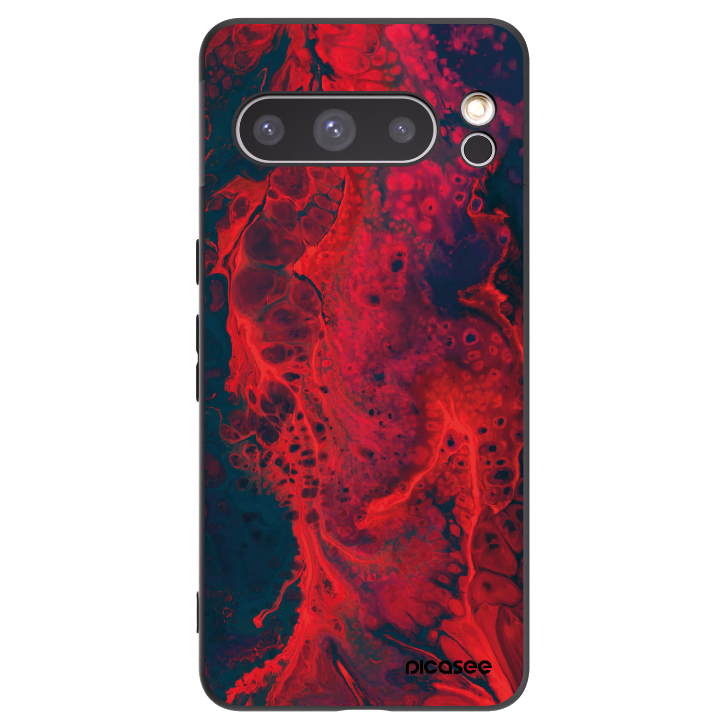 Picasee husă neagră din silicon pentru Google Pixel 8 Pro - Organic red