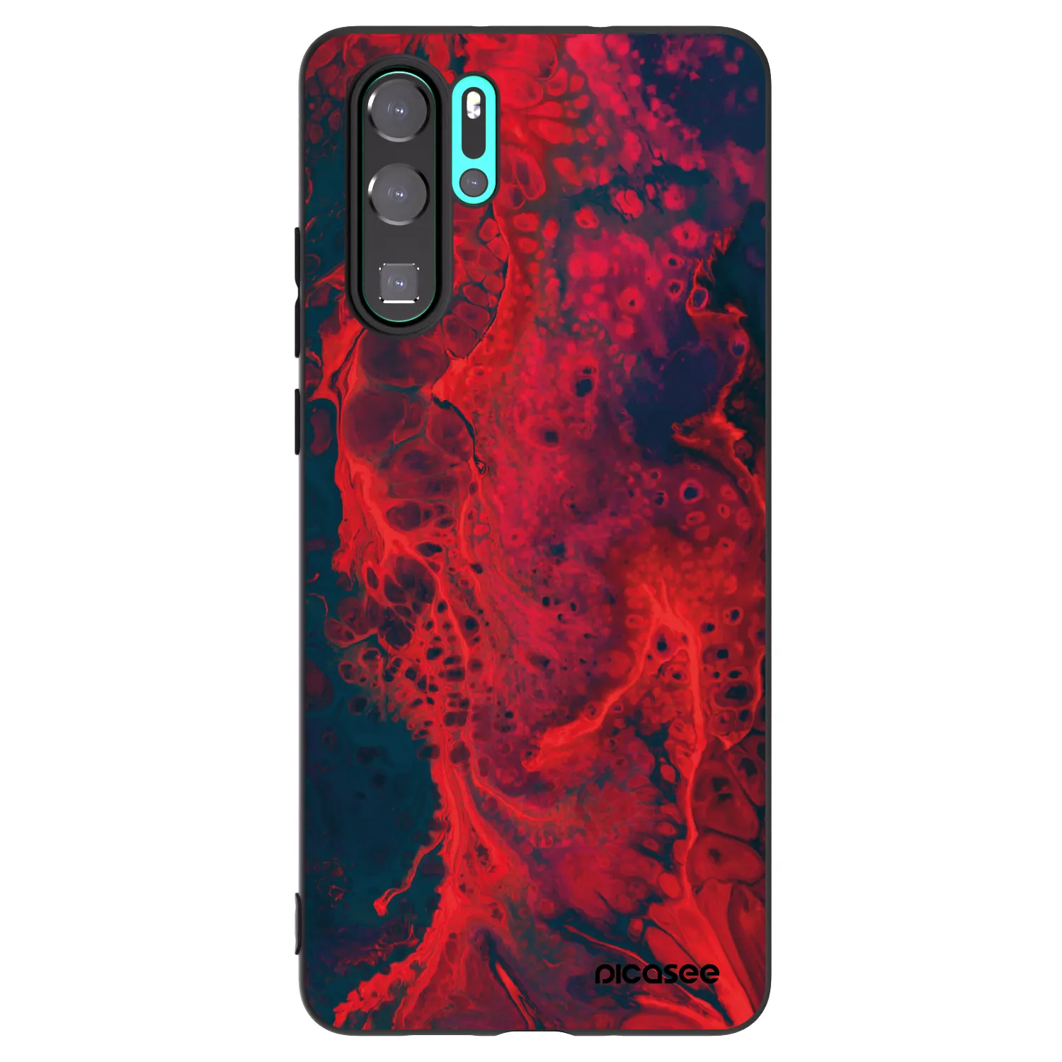 Picasee husă neagră din silicon pentru Huawei P30 Pro - Organic red