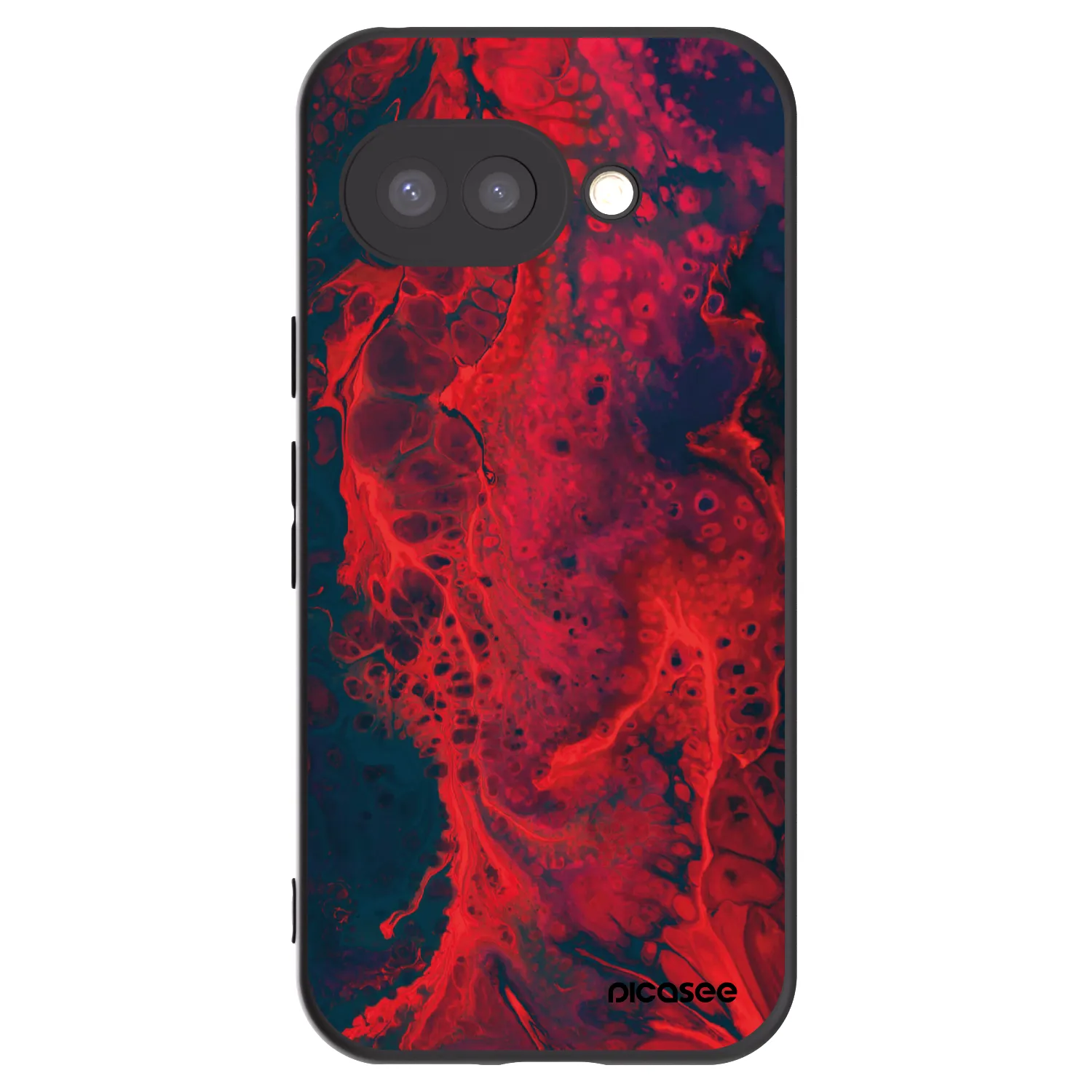 Picasee husă neagră din silicon pentru Google Pixel 9a - Organic red