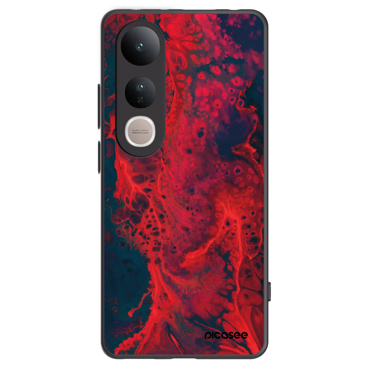 Picasee husă neagră din silicon pentru Vivo V50 Lite 5G - Organic red