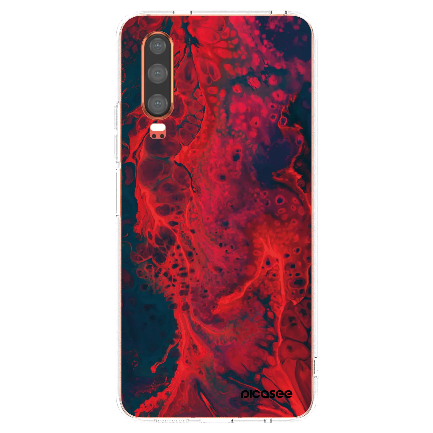 Picasee husă transparentă din silicon pentru Huawei P30 - Organic red