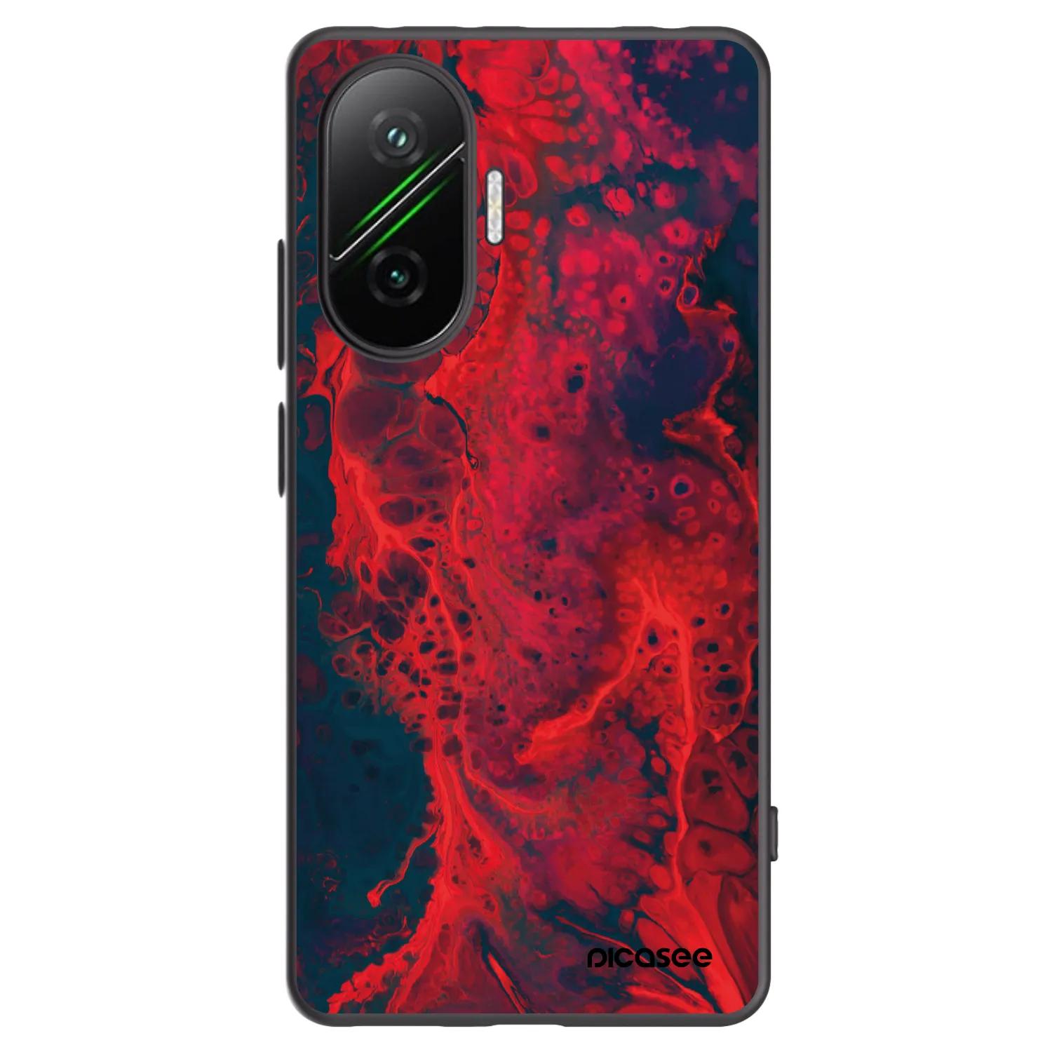 Picasee husă neagră din silicon pentru Xiaomi Poco F7 Pro 5G - Organic red