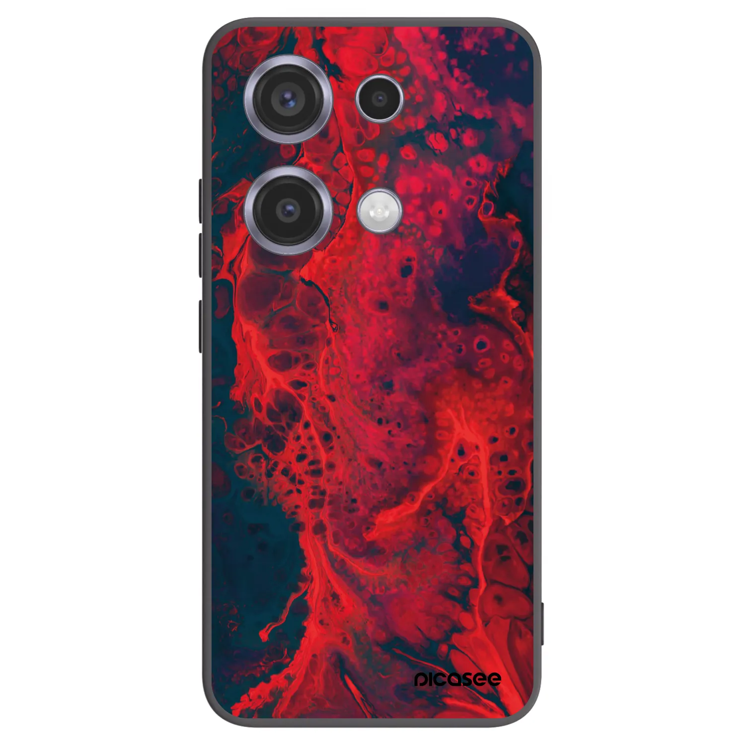 Picasee husă neagră din silicon pentru Xiaomi Redmi Note 14S - Organic red