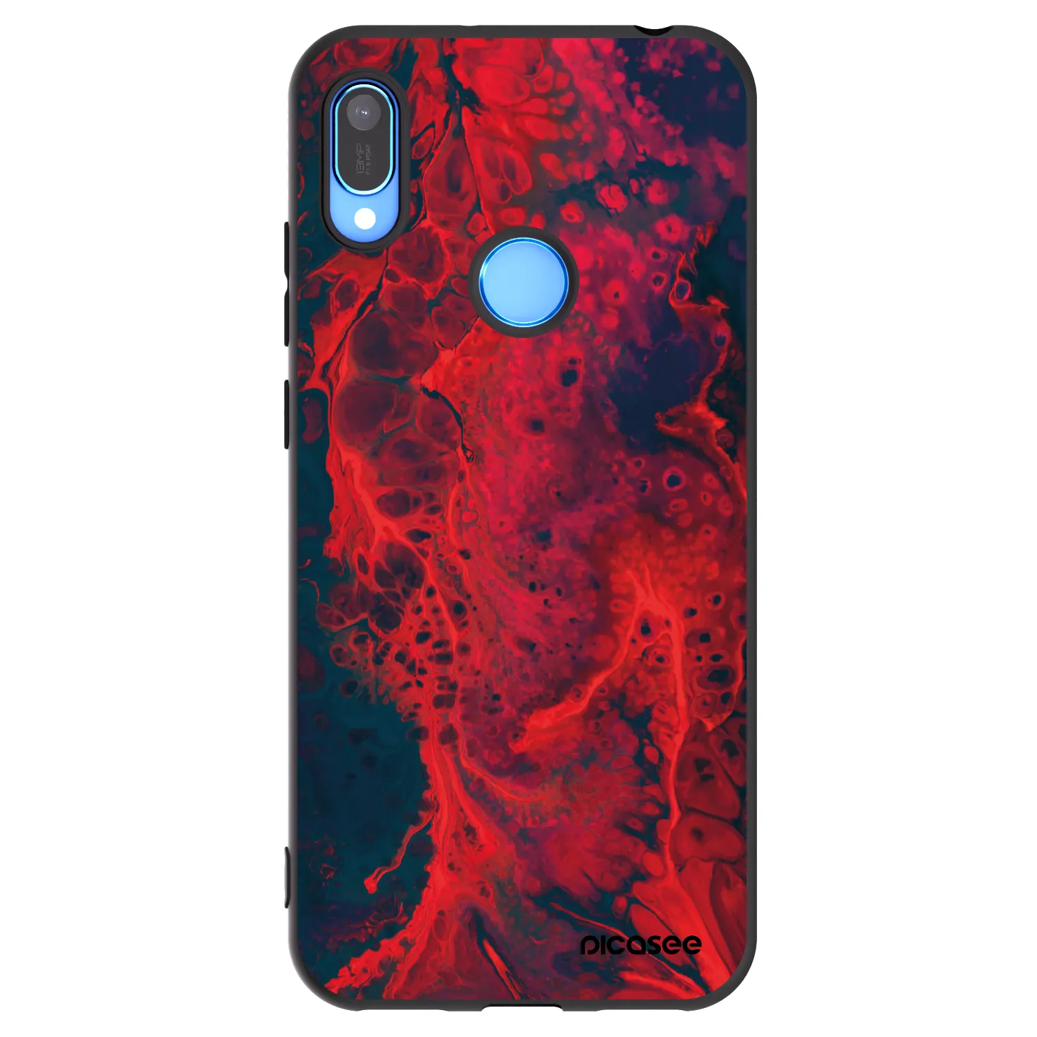 Picasee husă neagră din silicon pentru Huawei Y6 2019 - Organic red