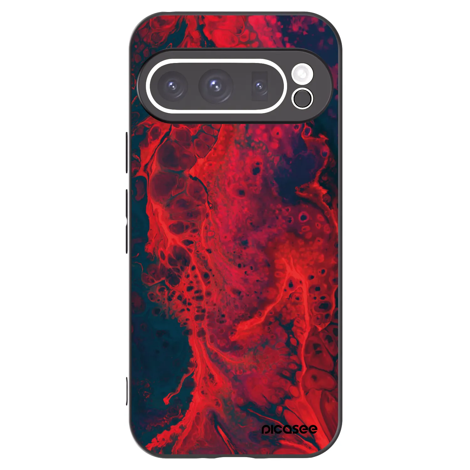 Picasee husă neagră din silicon pentru Google Pixel 9 Pro XL - Organic red