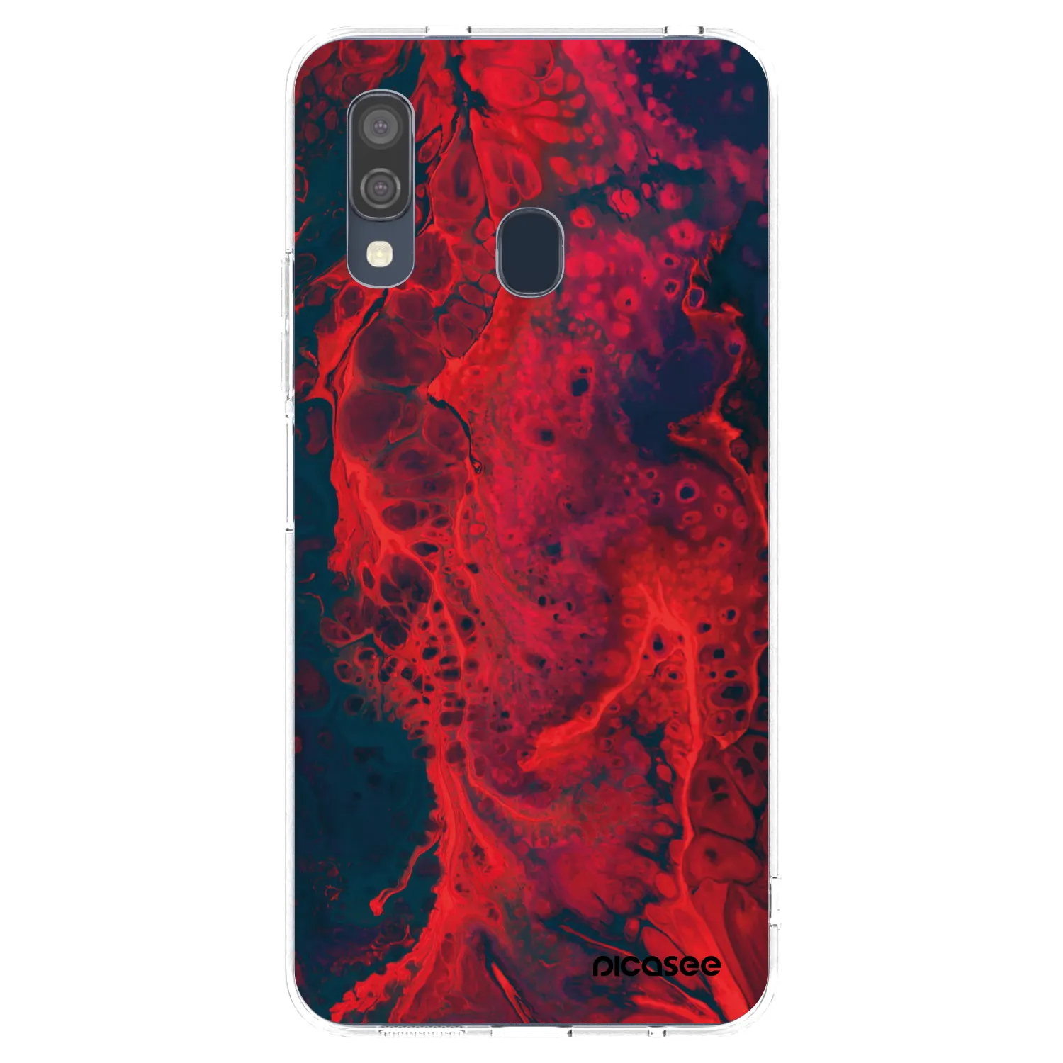Picasee husă transparentă din silicon pentru Samsung Galaxy A40 A405F - Organic red