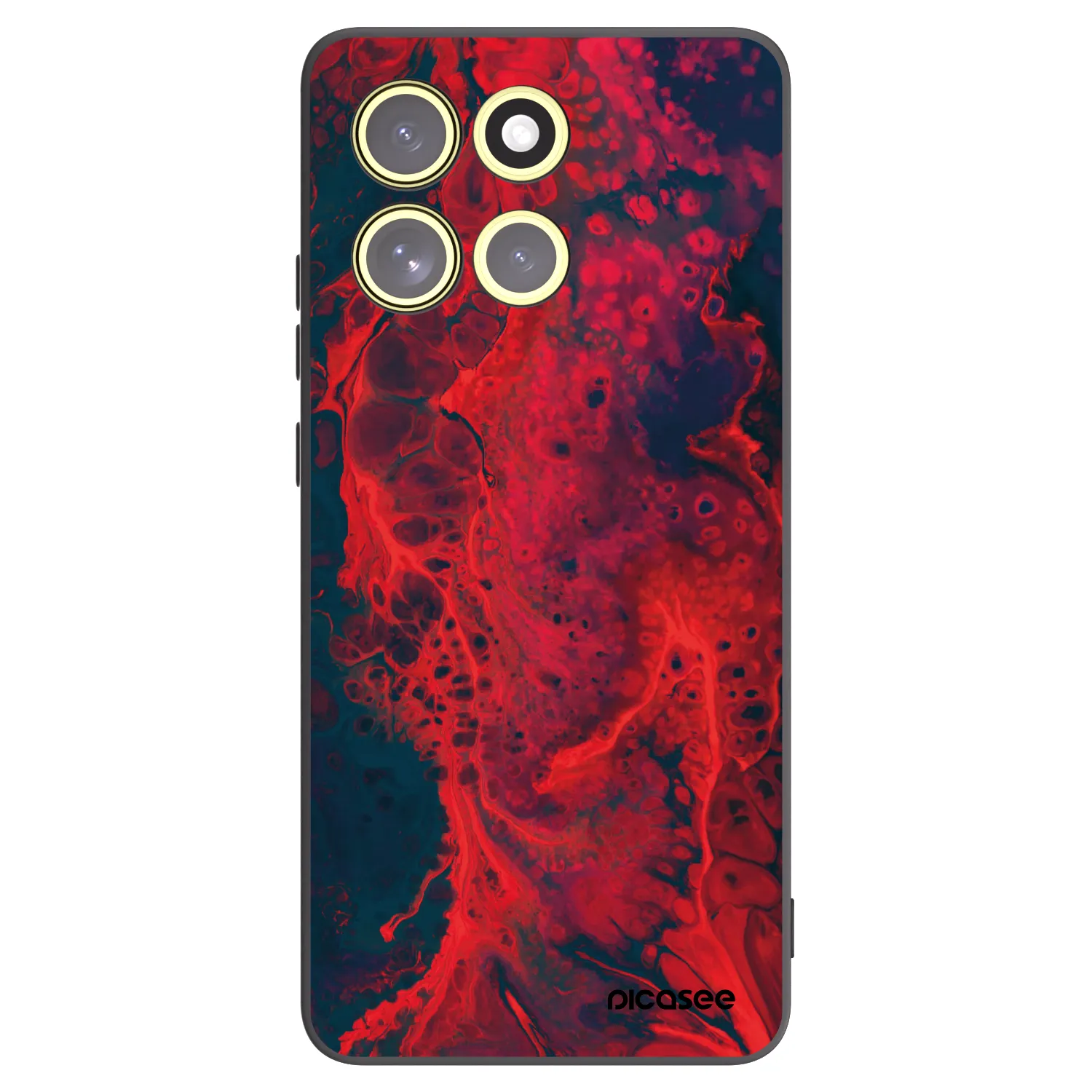 Picasee husă neagră din silicon pentru Motorola Moto G86 5G - Organic red