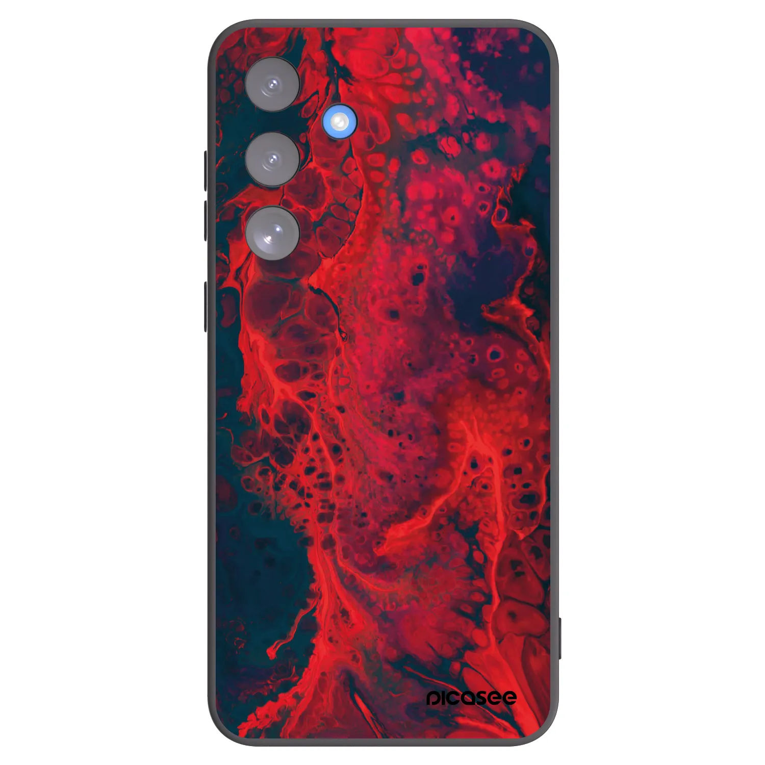 Picasee husă neagră din silicon pentru Samsung Galaxy S25 FE 5G - Organic red