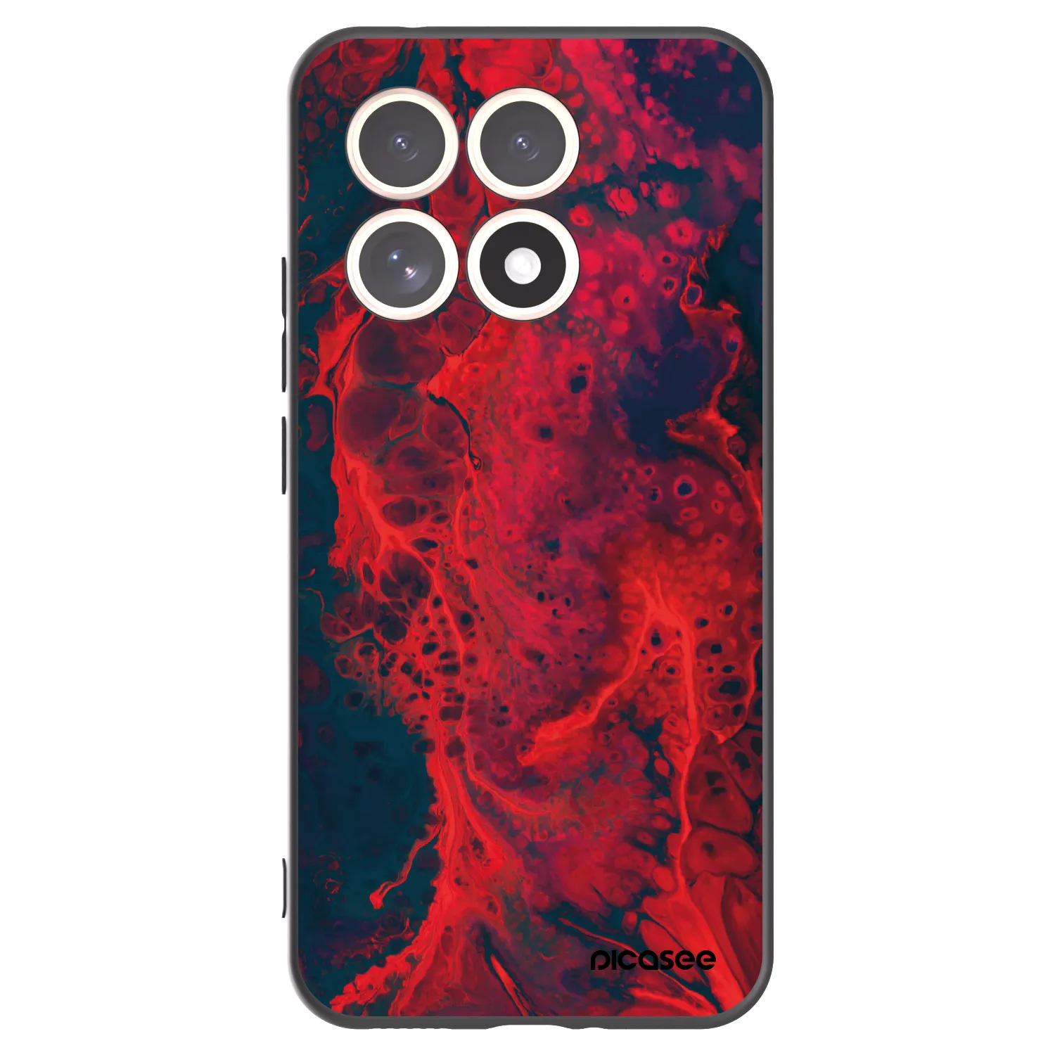 Picasee husă neagră din silicon pentru Xiaomi 15T - Organic red