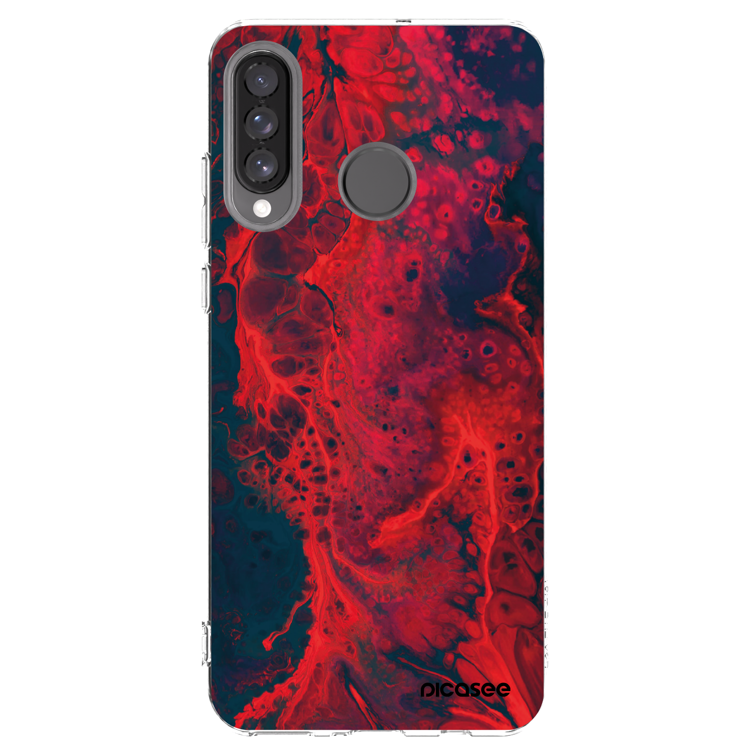 Picasee husă transparentă din silicon pentru Huawei P30 Lite - Organic red