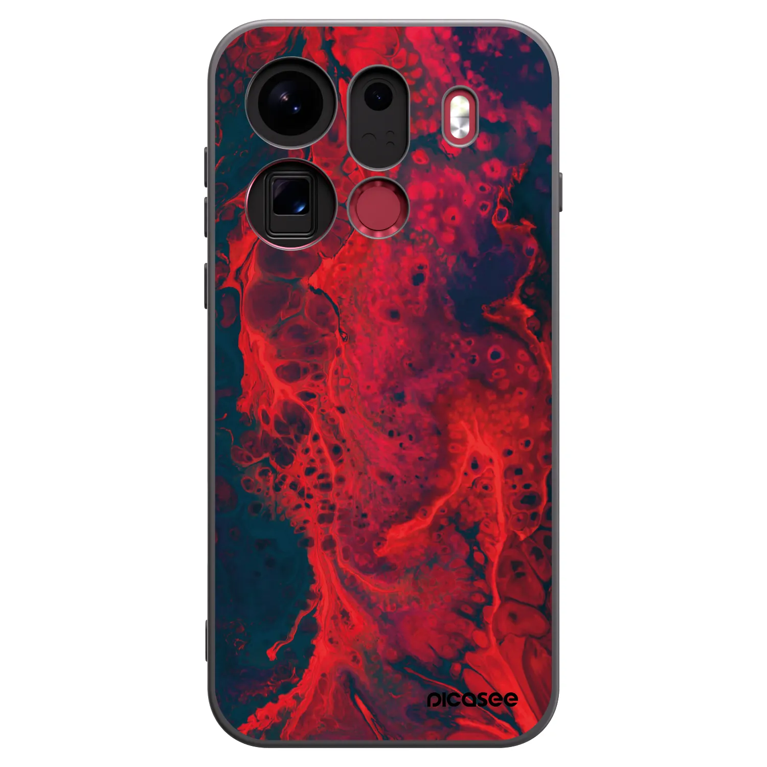 Picasee husă neagră din silicon pentru OPPO Find X9 Pro - Organic red