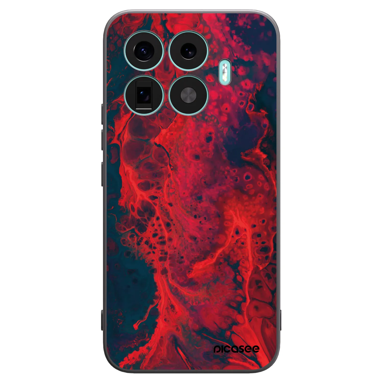 Picasee husă neagră din silicon pentru Xiaomi 17T Pro - Organic red