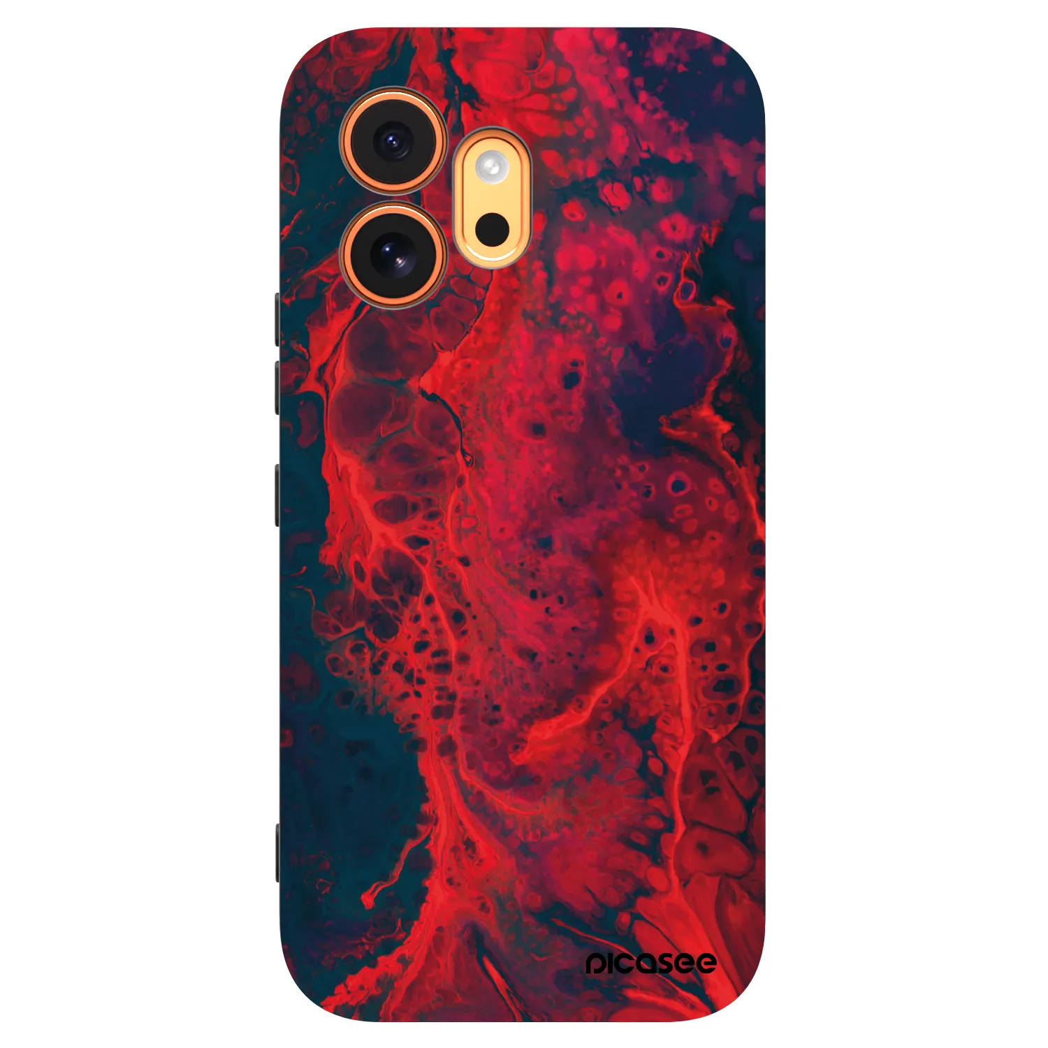 Picasee husă neagră din silicon pentru Honor 600 - Organic red