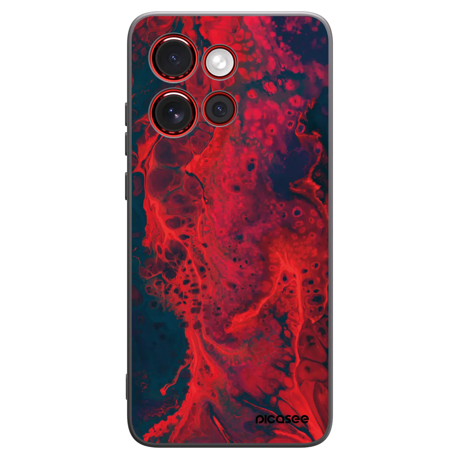 Picasee husă neagră din silicon pentru Motorola Edge 60 Neo 5G - Organic red