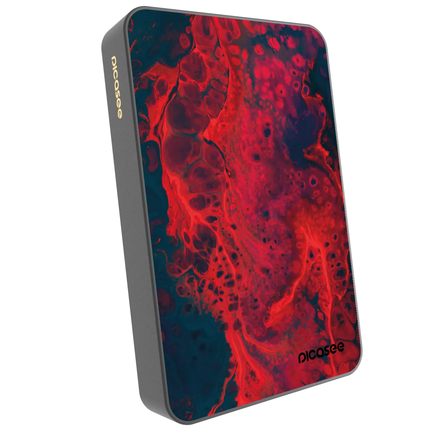Picasee Powerbank cu MagSafe 10 000 mAh Gri - Organic red