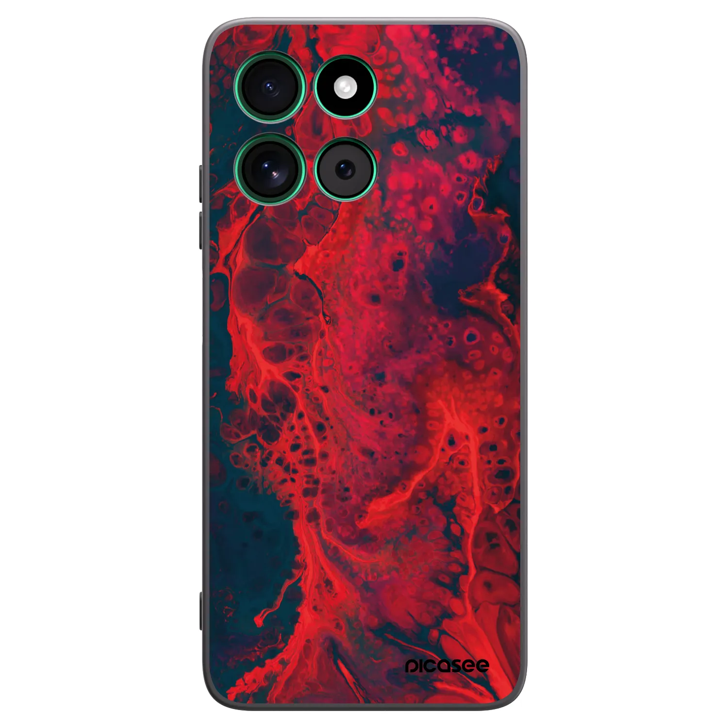 Picasee husă neagră din silicon pentru Motorola Moto G57 Power - Organic red