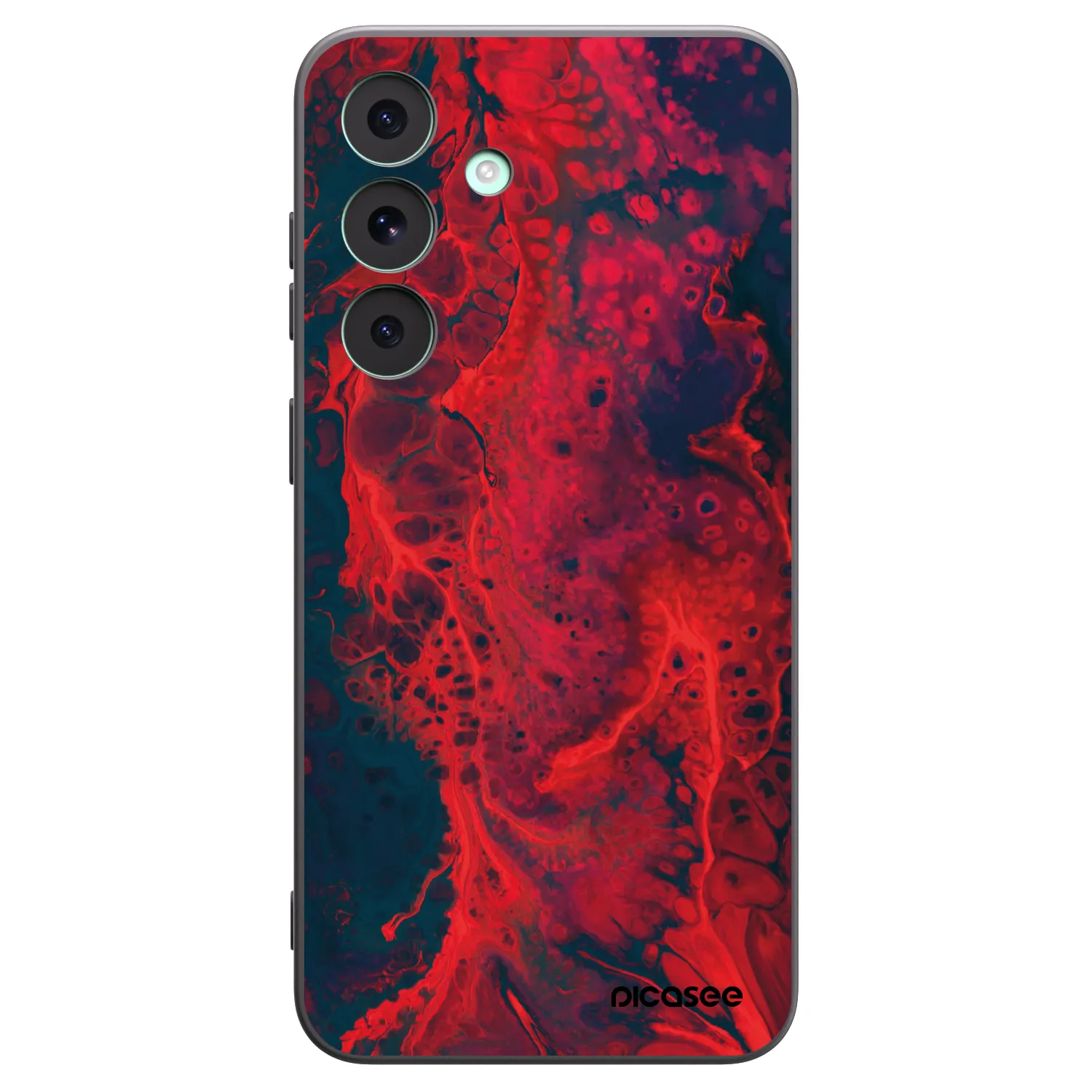 Picasee husă neagră din silicon pentru Samsung Galaxy S26 FE - Organic red